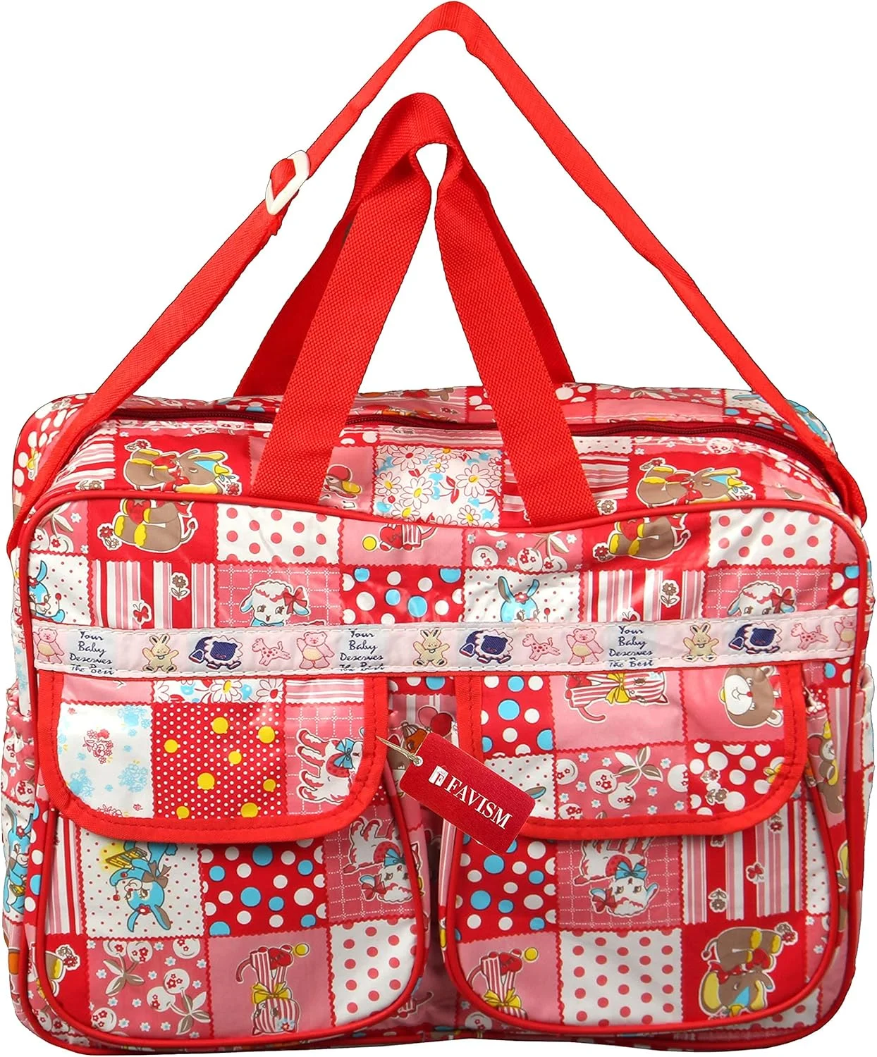 کیف لوازم کودک Annapurna Sales مدل FAVISM - چند منظوره - قرمز (مناسب برای دختر و پسر) کیف لوازم کودک Annapurna Sales مدل FAVISM - چند منظوره - قرمز (مناسب برای دختر و پسر)