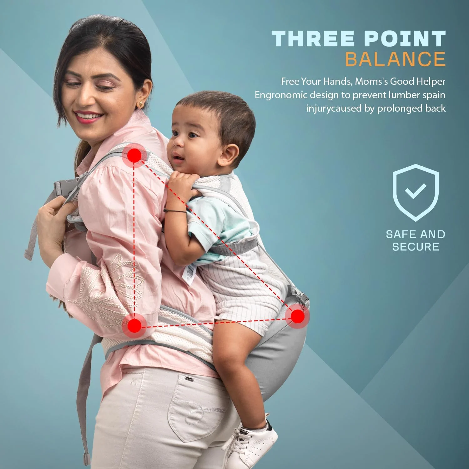 آغوشی کودک Baybee Flownest مناسب برای نوزادان 0 تا 3 سال | کیف حمل نوزاد قابل تنظیم با 6 حالت حمل، پارچه توری تنفسی و پشتیبانی از کمر | آغوشی کودک با نشیمنگاه شیب دار 30 درجه ضد لغزش آغوشی کودک Baybee Flownest مناسب برای نوزادان 0 تا 3 سال | کیف حمل نوزاد قابل تنظیم با 6 حالت حمل، پارچه توری تنفسی و پشتیبانی از کمر | آغوشی کودک با نشیمنگاه شیب دار 30 درجه ضد لغزش