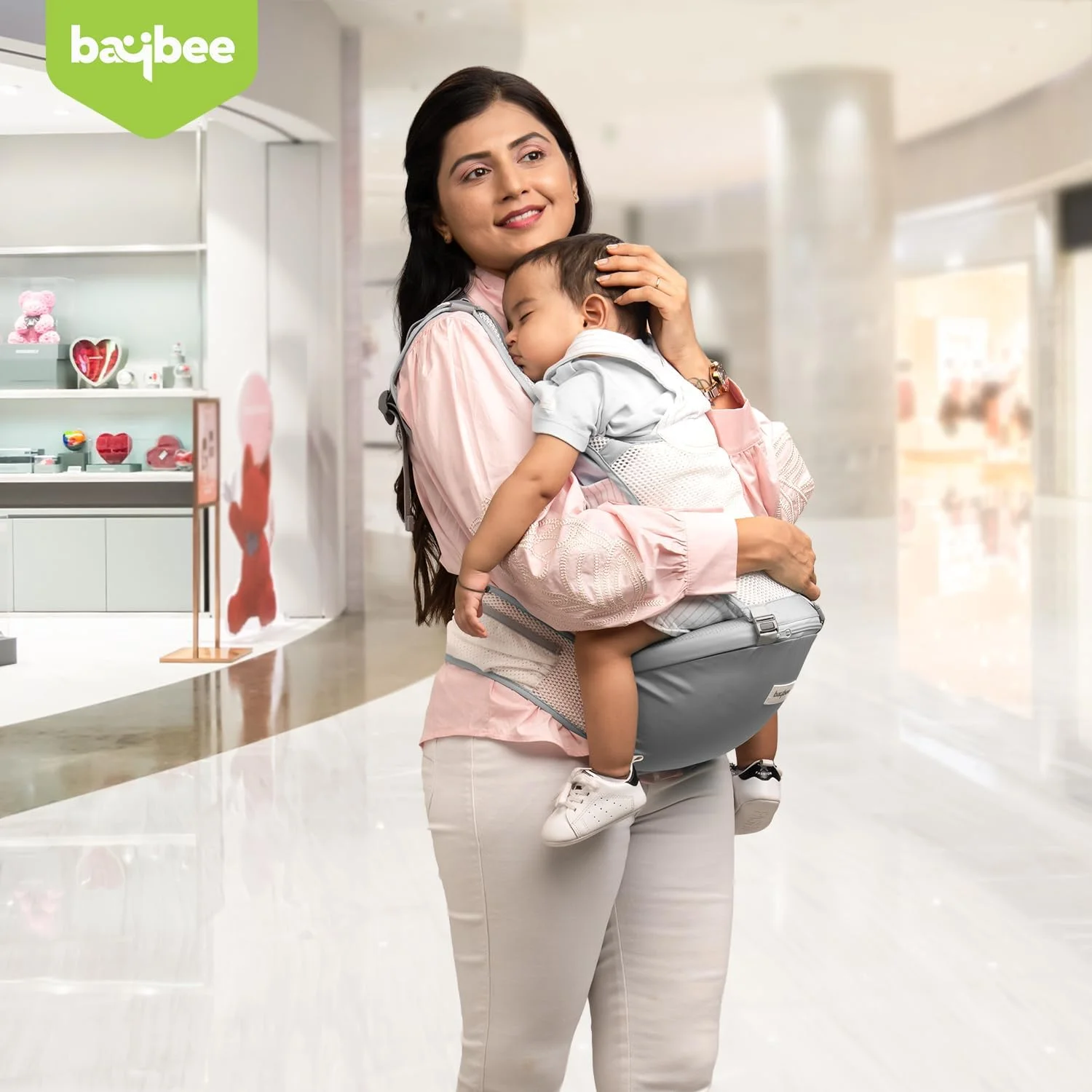 آغوشی کودک Baybee Flownest مناسب برای نوزادان 0 تا 3 سال | کیف حمل نوزاد قابل تنظیم با 6 حالت حمل، پارچه توری تنفسی و پشتیبانی از کمر | آغوشی کودک با نشیمنگاه شیب دار 30 درجه ضد لغزش آغوشی کودک Baybee Flownest مناسب برای نوزادان 0 تا 3 سال | کیف حمل نوزاد قابل تنظیم با 6 حالت حمل، پارچه توری تنفسی و پشتیبانی از کمر | آغوشی کودک با نشیمنگاه شیب دار 30 درجه ضد لغزش