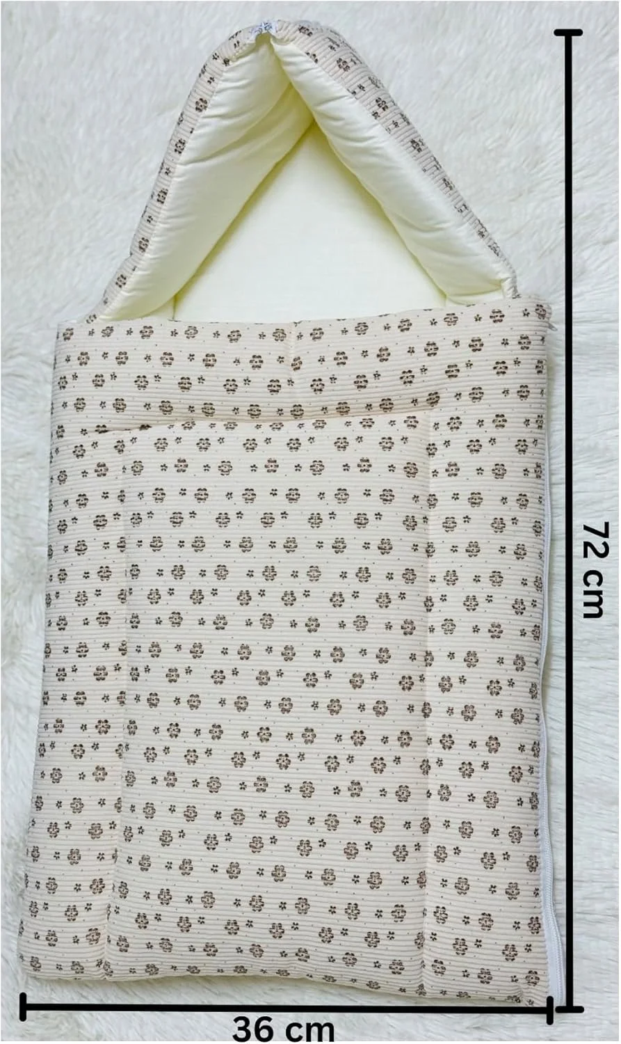 کیسه خواب نوزاد، طرح گلدار قهوه ای | پنبه نرم، تنفس پذیر، کیسه خواب مناسب سفر برای نوزادان | تخت نوزاد با زیپ دوتایی، کریر، لانه خواب نوزاد، هدیه نوزادی، لوازم جانبی کالسکه