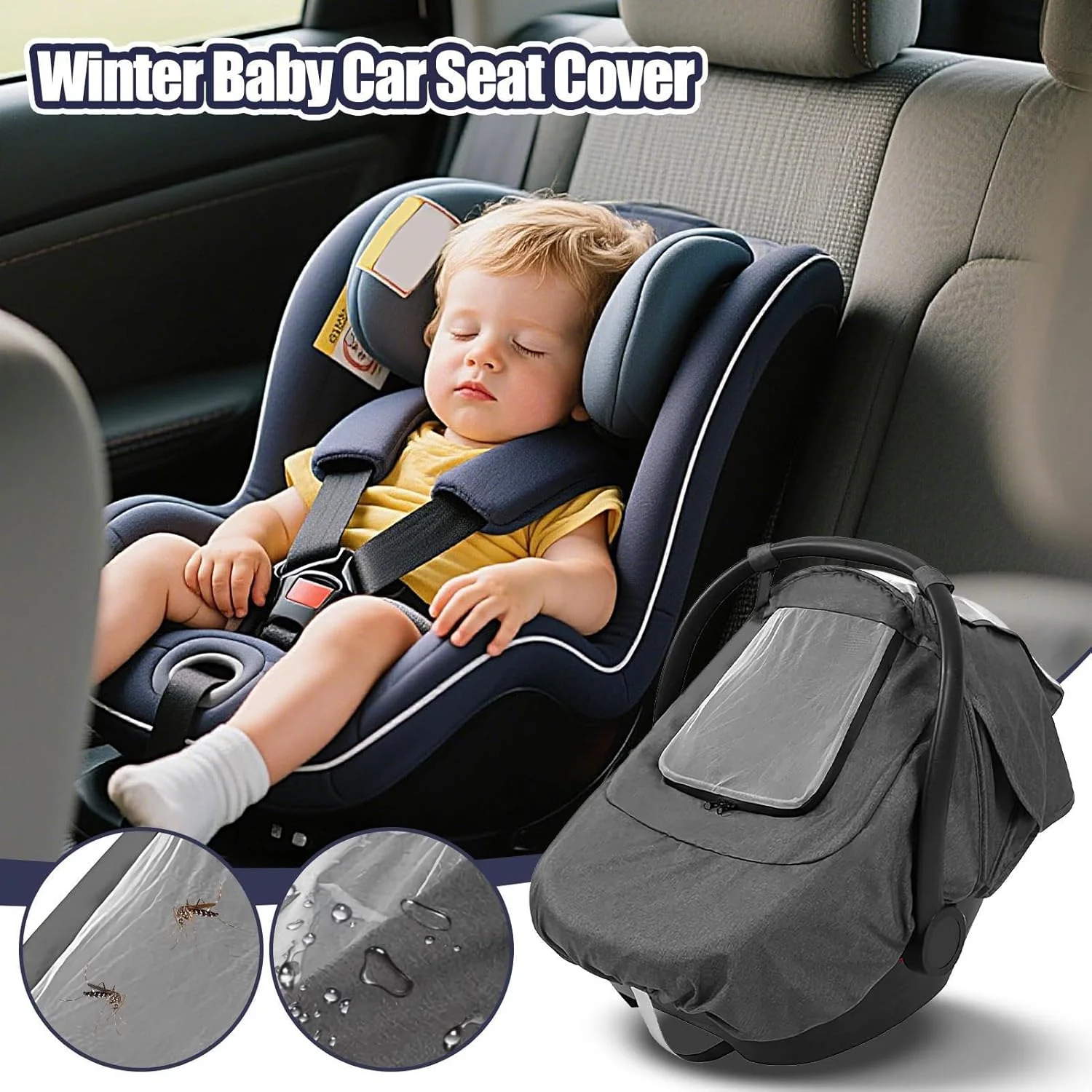 روکش کریر نوزاد، روکش گرم و نرم کالسکه، سایبان کودک با توری و زیپ برای پیاده روی، پیک نیک، چمن فضای باز، مسافرت فصلی، کمپینگ و پارک روکش کریر نوزاد، روکش گرم و نرم کالسکه، سایبان کودک با توری و زیپ برای پیاده روی، پیک نیک، چمن فضای باز، مسافرت فصلی، کمپینگ و پارک