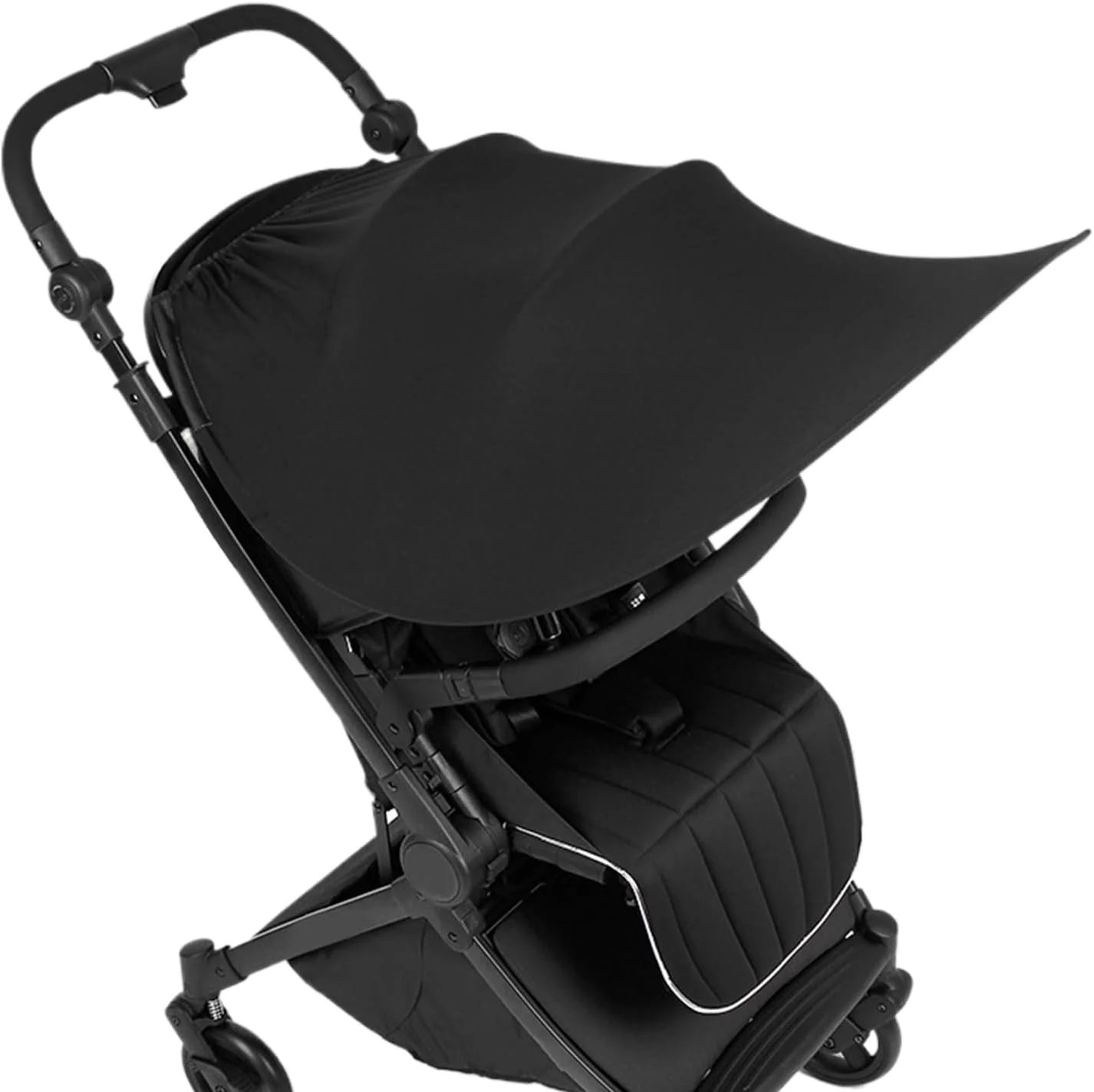 سایه بان کالسکه | روکش کالسکه کودک برای محافظت در برابر آفتاب | سایه بان تاشو قابل تنظیم با محافظت در برابر اشعه ماوراء بنفش برای صندلی ماشین کودک، سبد حمل، کالسکه، لوازم جانبی مسافرتی تابستانی