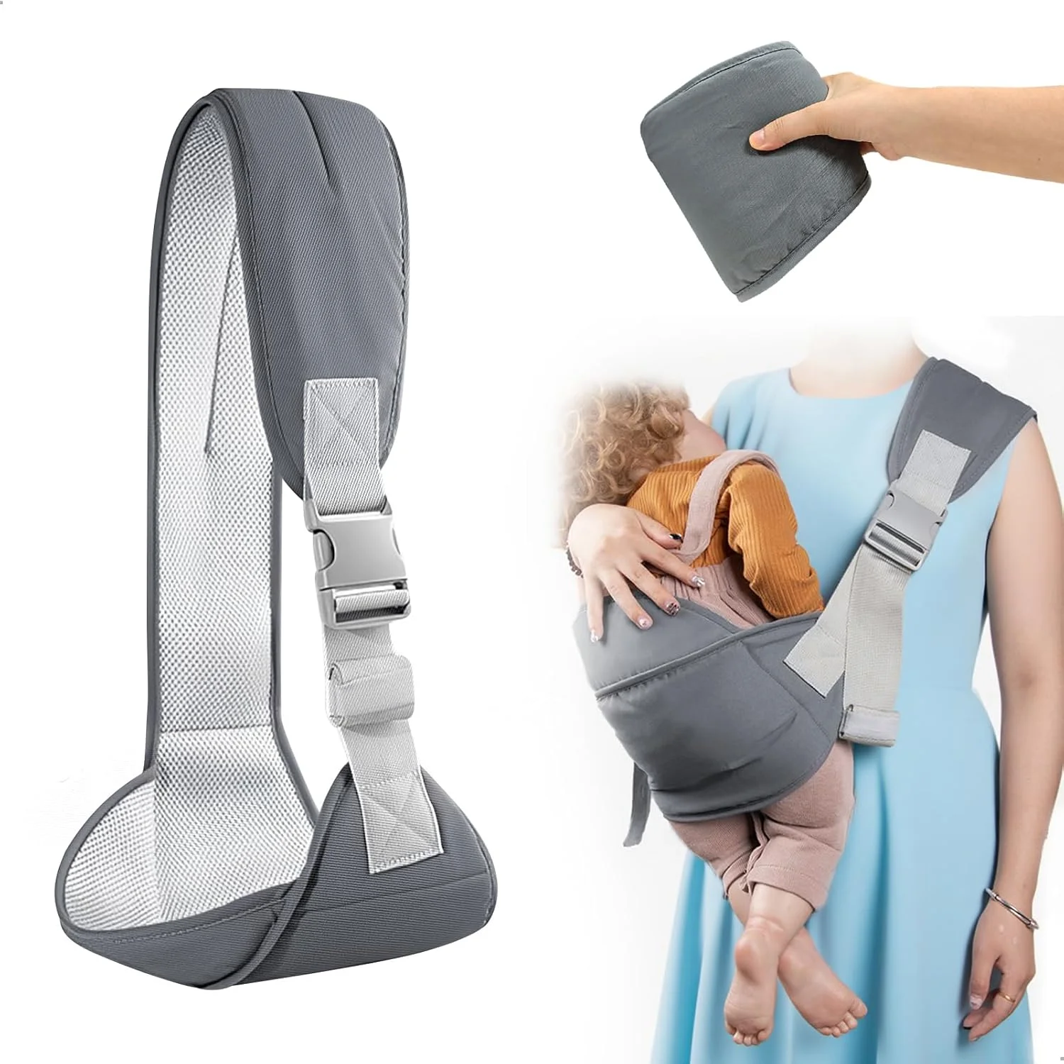 حامل نوزاد روی مفصل ران، حامل جانبی نوزاد برای نوزادان و کودکان از 0 تا 36 ماه (تا 20 کیلوگرم) - پشتیبانی ارگونومیک پد شانه حامل نوزاد روی مفصل ران، حامل جانبی نوزاد برای نوزادان و کودکان از 0 تا 36 ماه (تا 20 کیلوگرم) - پشتیبانی ارگونومیک پد شانه