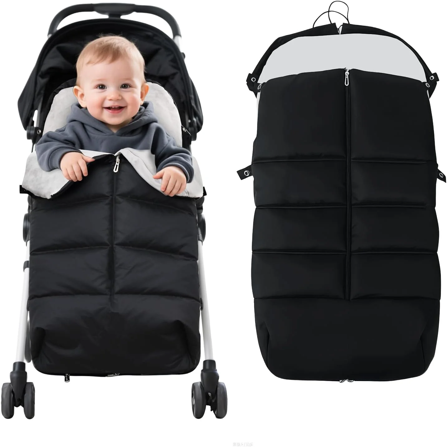 کیسه خواب کالسکه کودک KAKIBLIN، کاور پای کودک برای کالسکه، کیسه خواب یونیورسال سازگار با اکثر کالسکه ها، ضد آب، گرم نگه دارنده در پیاده روی های زمستانی برای نوزاد تا کودک نوپا (90x46 سانتی متر) کیسه خواب کالسکه کودک KAKIBLIN، کاور پای کودک برای کالسکه، کیسه خواب یونیورسال سازگار با اکثر کالسکه ها، ضد آب، گرم نگه دارنده در پیاده روی های زمستانی برای نوزاد تا کودک نوپا (90x46 سانتی متر)