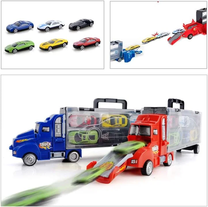 اسباب بازی کامیون حمل ماشین DobuyMall برای پسران و دختران 3 تا 10 ساله - کامیون حمل کننده شامل 6 ماشین اسباب بازی و لوازم جانبی - هدیه ایده آل برای کودکان اسباب بازی کامیون حمل ماشین DobuyMall برای پسران و دختران 3 تا 10 ساله - کامیون حمل کننده شامل 6 ماشین اسباب بازی و لوازم جانبی - هدیه ایده آل برای کودکان