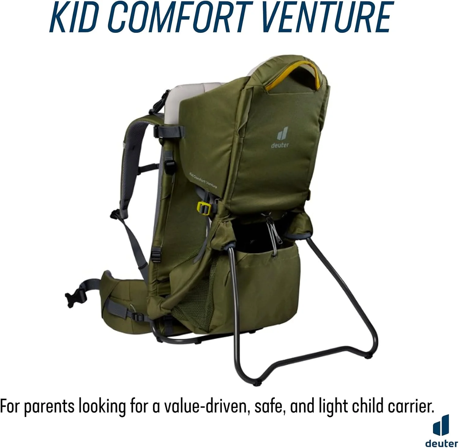 کوله پشتی حمل کودک دیوتر مدل Kid Comfort Venture مناسب سفر و پیاده روی - خاکی-زردچوبه ای