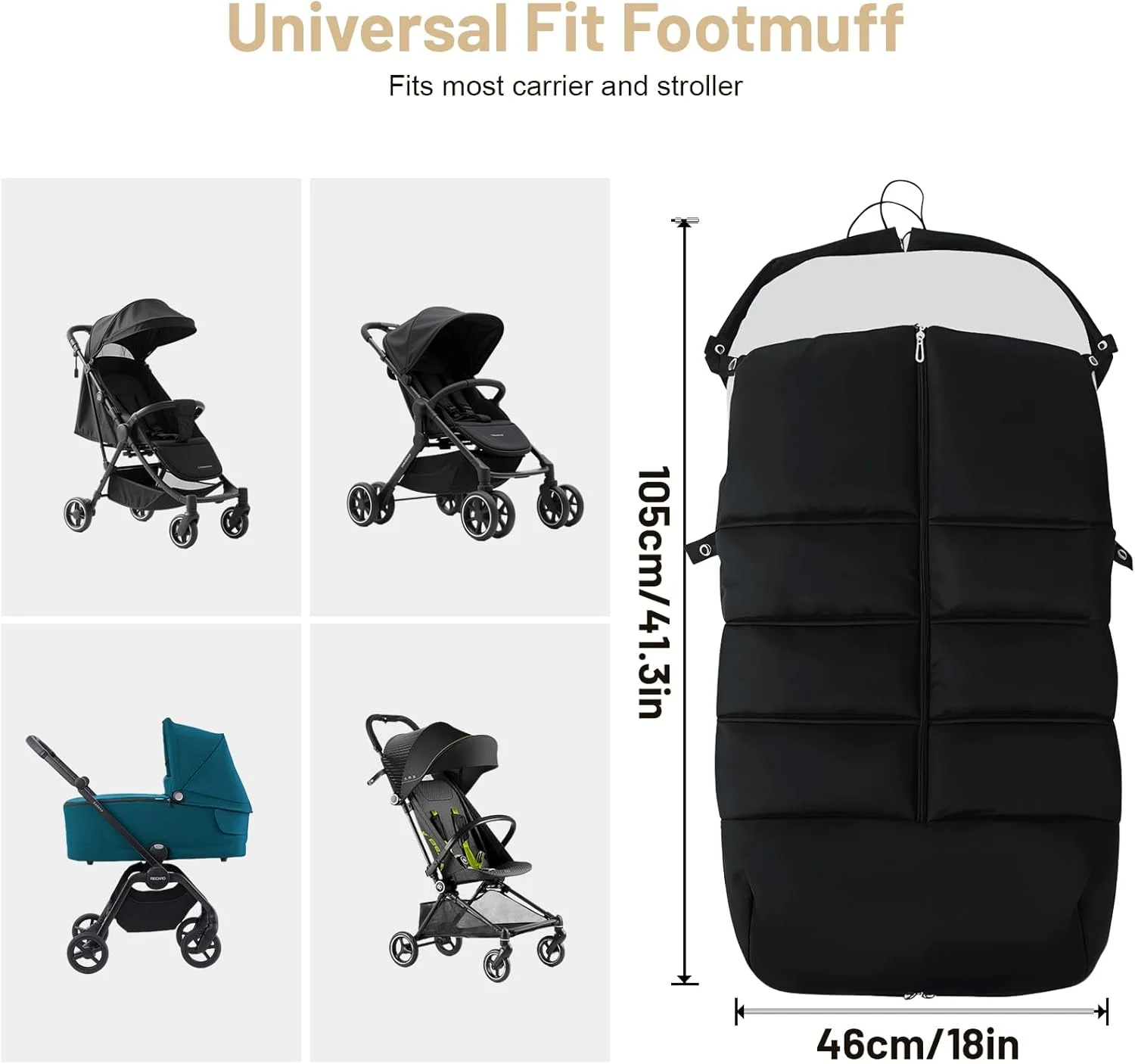 کیسه خواب کالسکه کودک KAKIBLIN، کاور پای کودک برای کالسکه، کیسه خواب یونیورسال سازگار با اکثر کالسکه ها، ضد آب، گرم نگه دارنده در پیاده روی های زمستانی برای نوزاد تا کودک نوپا (90x46 سانتی متر) کیسه خواب کالسکه کودک KAKIBLIN، کاور پای کودک برای کالسکه، کیسه خواب یونیورسال سازگار با اکثر کالسکه ها، ضد آب، گرم نگه دارنده در پیاده روی های زمستانی برای نوزاد تا کودک نوپا (90x46 سانتی متر)