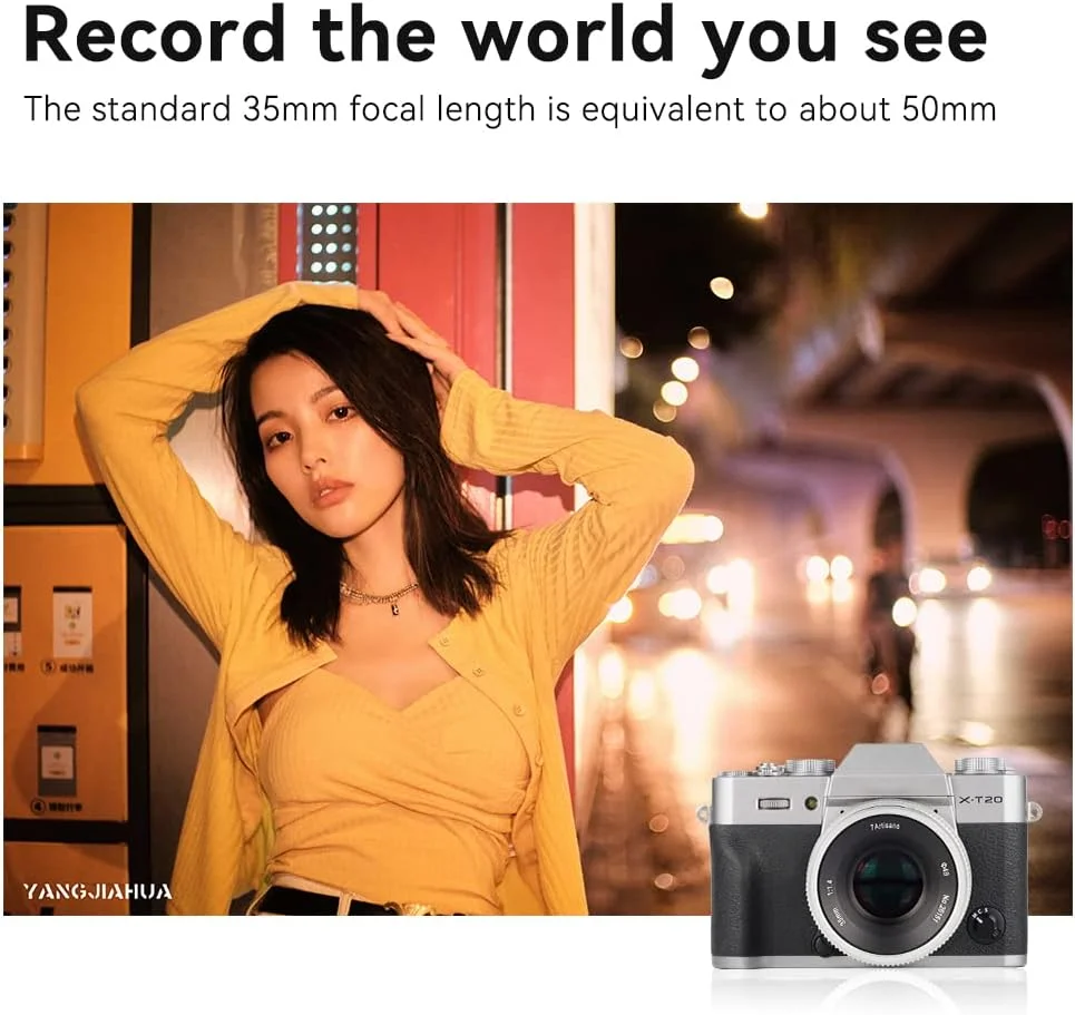 لنز پرایم 35 میلی‌متری F1.4 Mark II APS-C با فوکوس دستی 7artisans، دیافراگم بزرگ، سازگار با دوربین های فوجی X-A1 X-A10 X-A2 X-A3 A-at X-M1 XM2 X-T1 X-T3 X-T10 X-T2 X-T20 X-T30