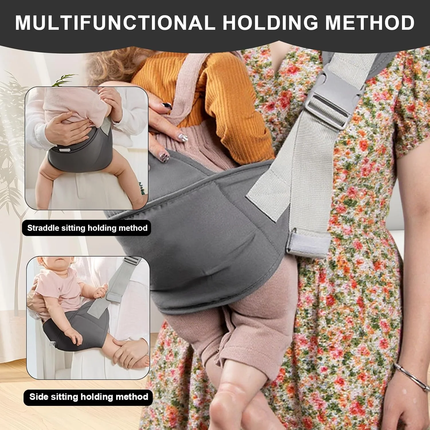 حامل نوزاد روی مفصل ران، حامل جانبی نوزاد برای نوزادان و کودکان از 0 تا 36 ماه (تا 20 کیلوگرم) - پشتیبانی ارگونومیک پد شانه حامل نوزاد روی مفصل ران، حامل جانبی نوزاد برای نوزادان و کودکان از 0 تا 36 ماه (تا 20 کیلوگرم) - پشتیبانی ارگونومیک پد شانه