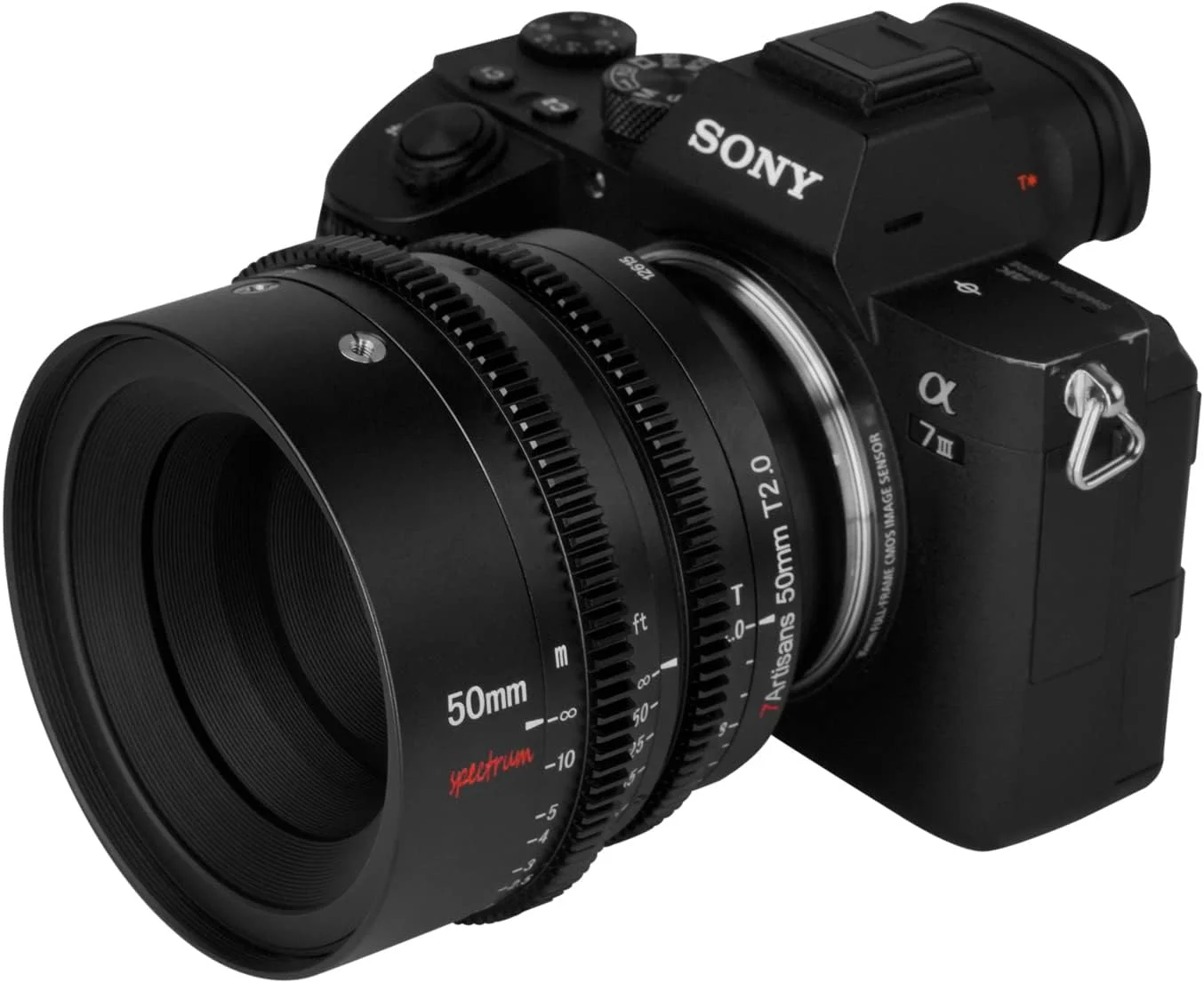 لنز سینمایی 7artisans 50mm T2.0 برای دوربین های Sony E Mount، لنزهای دوربین بدون آینه فول فریم با دیافراگم بزرگ