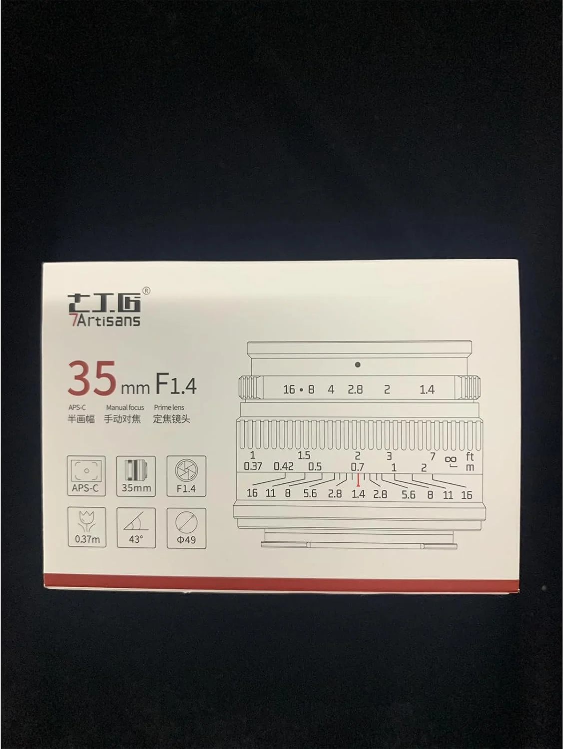 لنز پرایم 35 میلی‌متری F1.4 Mark II APS-C با فوکوس دستی 7artisans، دیافراگم بزرگ، سازگار با دوربین های فوجی X-A1 X-A10 X-A2 X-A3 A-at X-M1 XM2 X-T1 X-T3 X-T10 X-T2 X-T20 X-T30