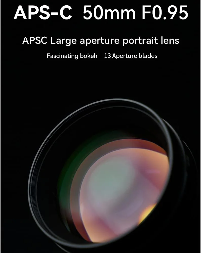 لنز دوربین 7artisans 50mm F0.95 APS-C دستی ثابت برای دوربین های فوجی X-Mount