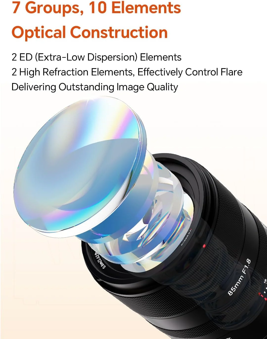 لنز دوربین 7artisans AF 85mm F1.8 فول فریم برای نیکون Z-Mount با فوکوس خودکار، مناسب پرتره و دارای دیافراگم باز و پشتیبانی از ردیابی چشم/صورت