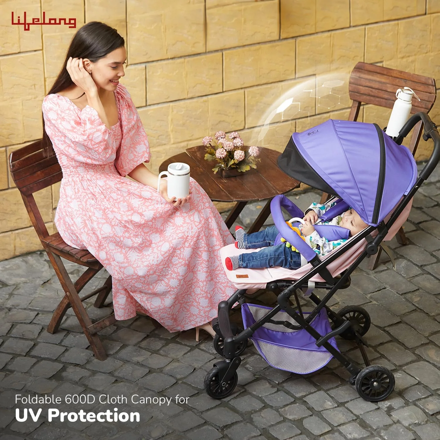 Lifelong Newborn/Toddler/Baby Stroller 0 to 3 Years -One Hand Foldable -Travel-Friendly Trolley- Lightweight Pram- 5 Point Safety Harness, 360° Swivel Suspension Wheel, Cup Holder & Mosquito Net, Blue Lifelong Newborn/Toddler/Baby Stroller 0 to 3 Years -One Hand Foldable -Travel-Friendly Trolley- Lightweight Pram- 5 Point Safety Harness, 360° Swivel Suspension Wheel, Cup Holder & Mosquito Net, Blue