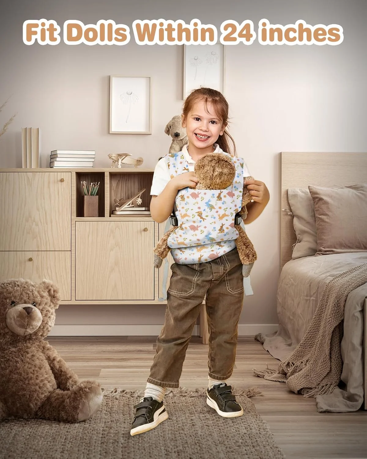 Lictin Baby Doll Carrier, Front and Back Doll Accessories Carrier for Little Girls, with Adjustable Straps for Stuffed Animal Reborn Baby Doll Lictin Baby Doll Carrier, Front and Back Doll Accessories Carrier for Little Girls, with Adjustable Straps for Stuffed Animal Reborn Baby Doll