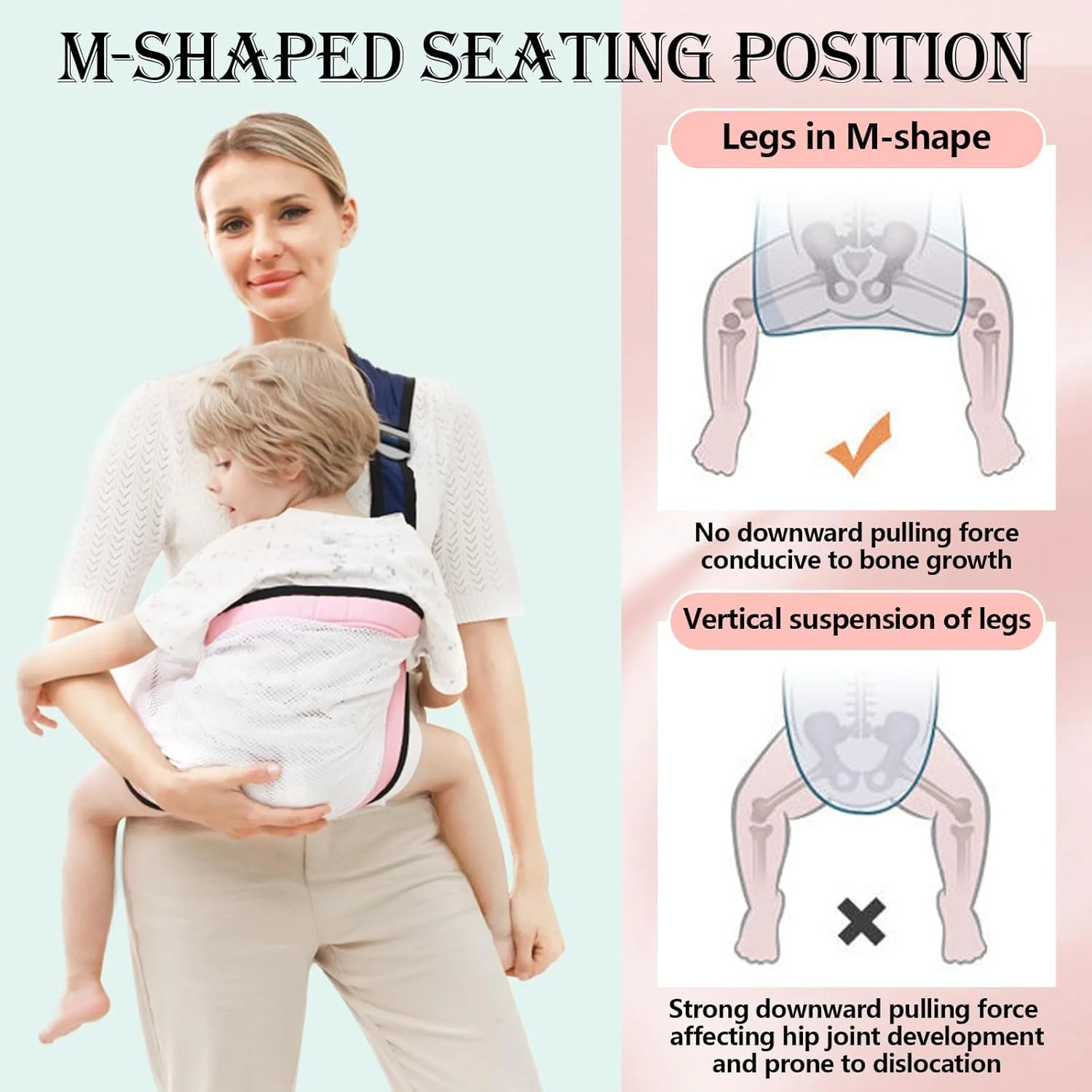 LHLZNB Breathable Baby Sling, Portable Adjustable Baby Carrier, Non-Slip Toddler Carrier,Baby Carrier Wrap, Quick Dry, Thick Shoulder Straps,Baby Hip Sling Carrier for Outdoor Use (Pink) LHLZNB Breathable Baby Sling, Portable Adjustable Baby Carrier, Non-Slip Toddler Carrier,Baby Carrier Wrap, Quick Dry, Thick Shoulder Straps,Baby Hip Sling Carrier for Outdoor Use (Pink)