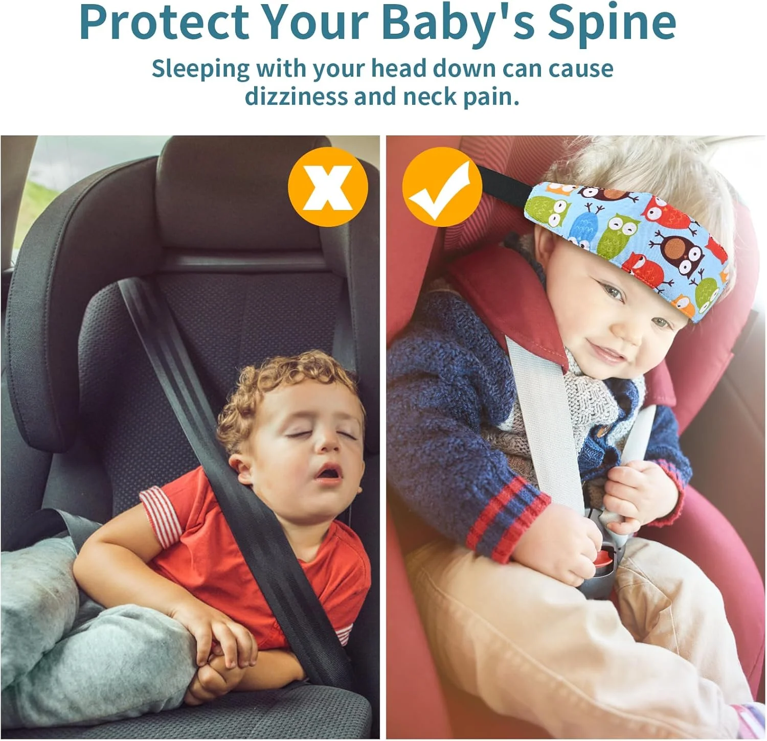 Luckyiren Baby Head Support for Car Seat-Car Seat Head Support for Toddler-Head Band Strap Headrest, Stroller Carseat Sleeping Baby Carseat Head Support for Toddler Kids Children Child Infant Luckyiren Baby Head Support for Car Seat-Car Seat Head Support for Toddler-Head Band Strap Headrest, Stroller Carseat Sleeping Baby Carseat Head Support for Toddler Kids Children Child Infant