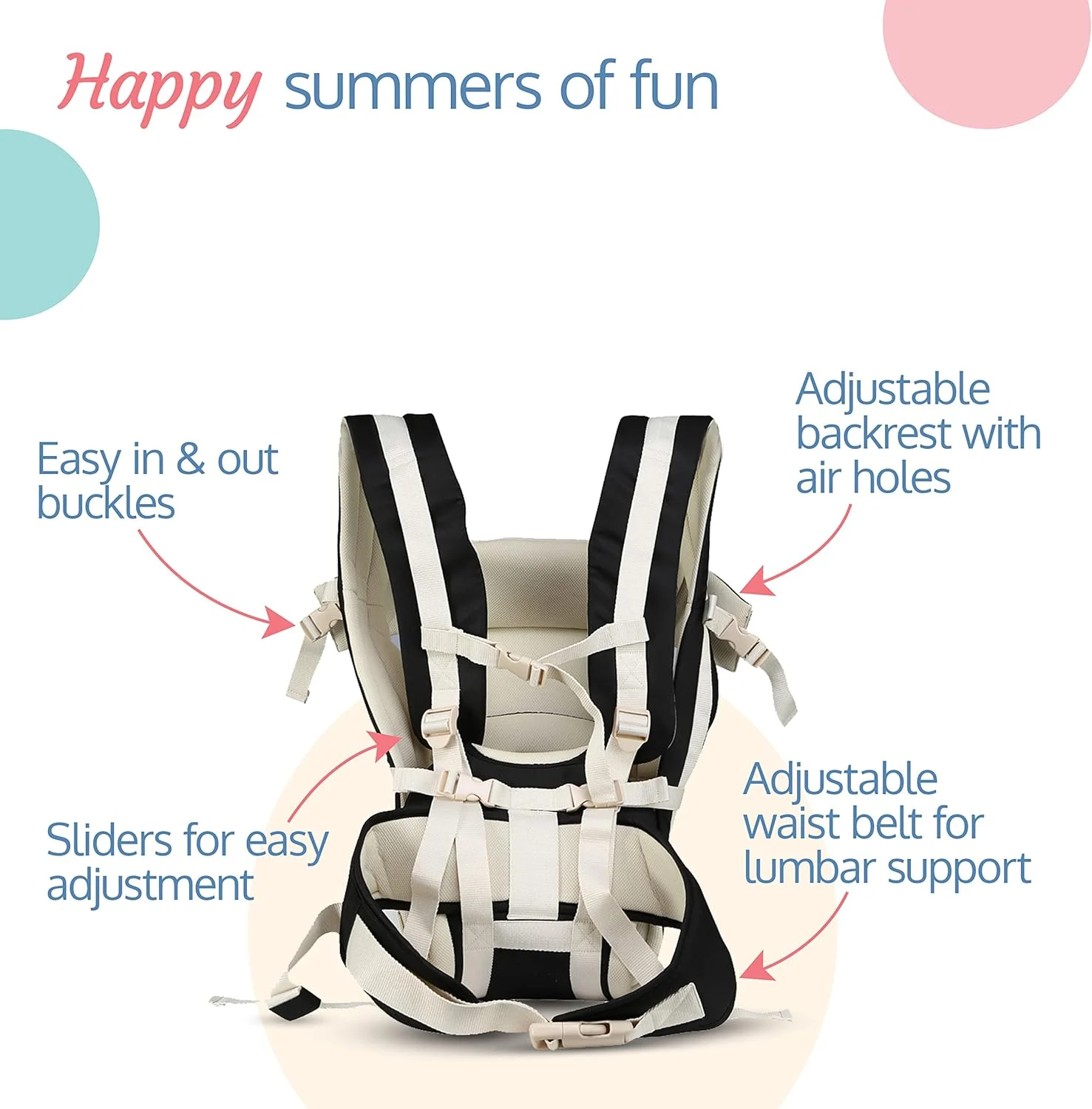 آغوشی کودک لاو لاپ مدل Elegant (مشکی)