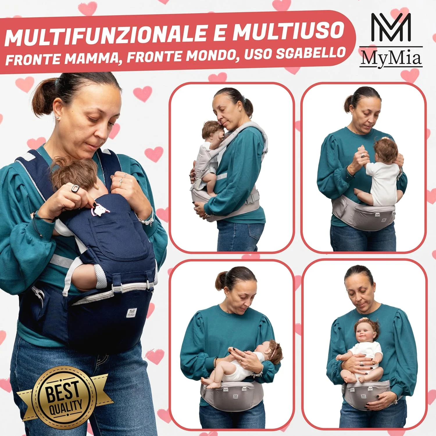 آغوشی نوزاد مای.میا 0-36 ماهه، کوله پشتی آغوشی با بندهای قابل تنظیم و پشتیبانی از سر از جنس پارچه ارگونومیک و تنفسی آغوشی نوزاد مای.میا 0-36 ماهه، کوله پشتی آغوشی با بندهای قابل تنظیم و پشتیبانی از سر از جنس پارچه ارگونومیک و تنفسی