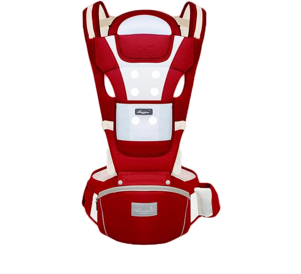 آغوشی نوزاد چند منظوره و تنفسی با نشیمنگاه کمری، مناسب برای نوزادان 0 تا 36 ماهه، کوله پشتی ارگونومیک و راحت