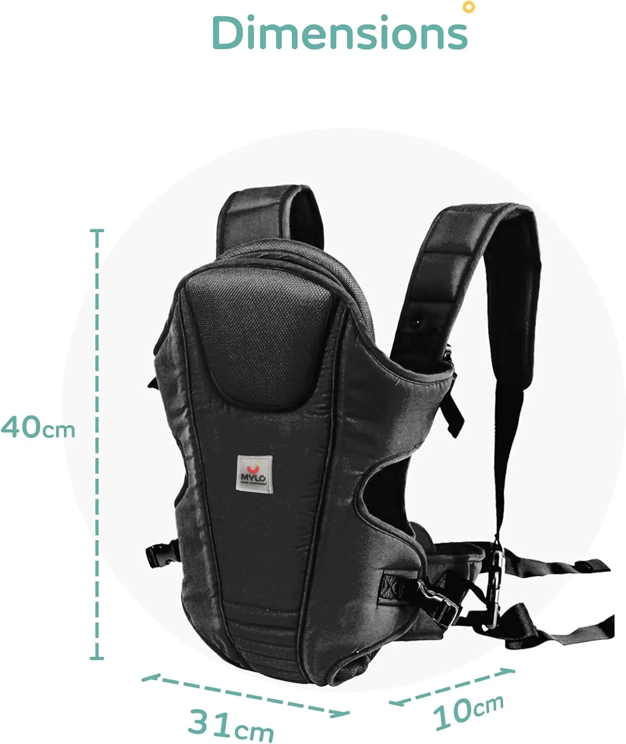 کیف حمل نوزاد مایلو اسنشیالز مناسب برای نوزادان 6 تا 24 ماهه - سبک وزن، ارگونومیک، 3 در 1 (جلو، پشت و دارای پشتیبانی از سر)، حداکثر وزن تا 15 کیلوگرم، با بند سگک قابل تنظیم کیف حمل نوزاد مایلو اسنشیالز مناسب برای نوزادان 6 تا 24 ماهه - سبک وزن، ارگونومیک، 3 در 1 (جلو، پشت و دارای پشتیبانی از سر)، حداکثر وزن تا 15 کیلوگرم، با بند سگک قابل تنظیم