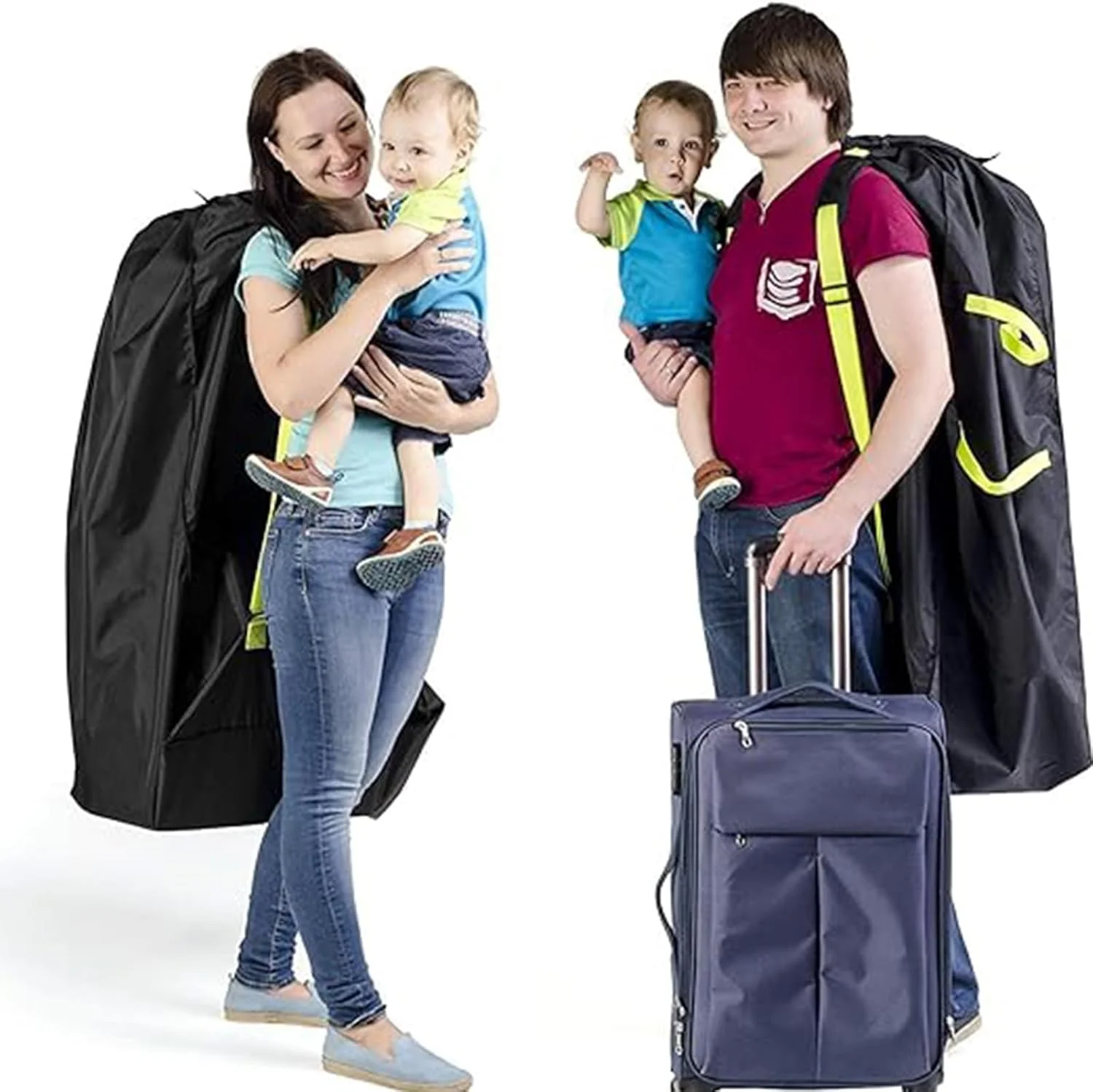 کیف استولر IS MUHE برای هواپیما، کیف بزرگ استولر برای مسافرت هوایی، کیف بادوام گیت چک برای صندلی ماشین که به راحتی روی صندلی های ماشین کانورتیبل، کریر نوزاد و صندلی های بوستر قرار می گیرد.