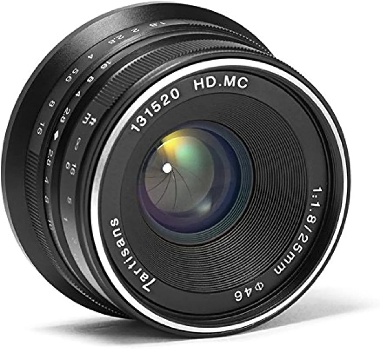 7Artisans 25mm F1.8 Aps-C Manual Focus Fixed Lens Compatible With Fujifilm Fuji Cameras X-A1 X-A10 X-A2 X-A3 X-At X-M1 Xm2 X-T1 X-T10 X-T2 X-T20 X-Pro1 X-Pro2 X-E1 X-E2 X-E2S - Black
