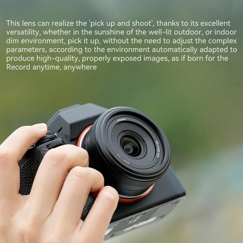 لنز دوربین 7artisans 18mm F5.6 فول فریم با زاویه دید فوق العاده عریض، لنز پرایم فوکوس سازگار با دوربین های بدون آینه Z Mount (مشکی)