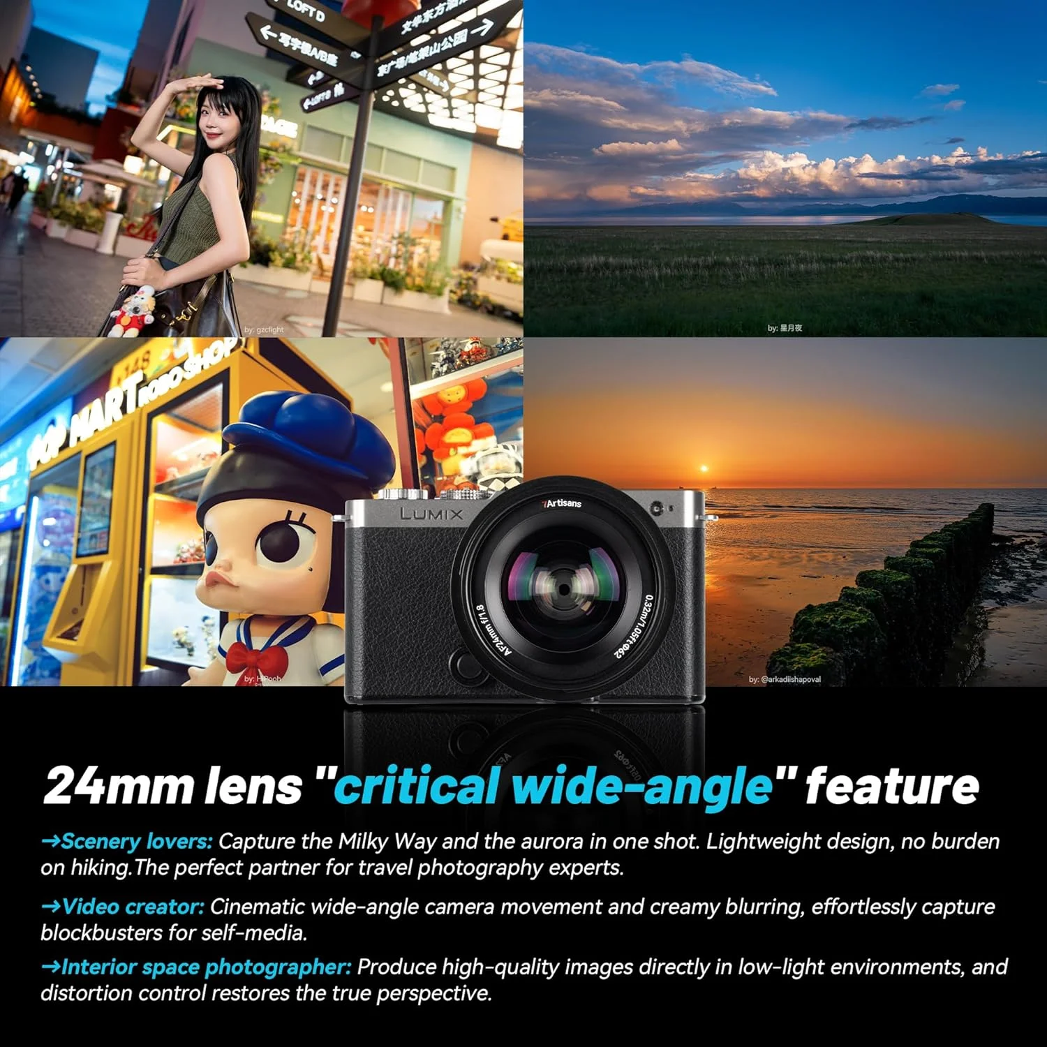 لنز 7artisans با فوکوس خودکار 24mm f/1.8 فول فریم، دیافراگم باز f/1.8، پشتیبانی از حالت خودکار/دستی برای Leica/Panasonic S1, DC-S1, S5, DC-S5, LUMIX S9 و Sigma L لنز 7artisans با فوکوس خودکار 24mm f/1.8 فول فریم، دیافراگم باز f/1.8، پشتیبانی از حالت خودکار/دستی برای Leica/Panasonic S1, DC-S1, S5, DC-S5, LUMIX S9 و Sigma L