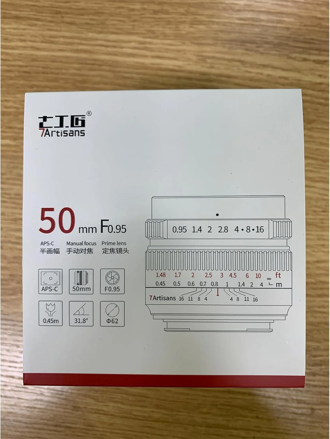 لنز ثابت 50mm F0.95 با دیافراگم باز و فوکوس دستی 7artisans APS-C برای دوربین های بدون آینه Sony E-Mount مدل های NEX-3/NEX-5/NEX-C3/NEX-7/NEX-5N/NEX-6/NEX-5T/A5000/A6000/A5100