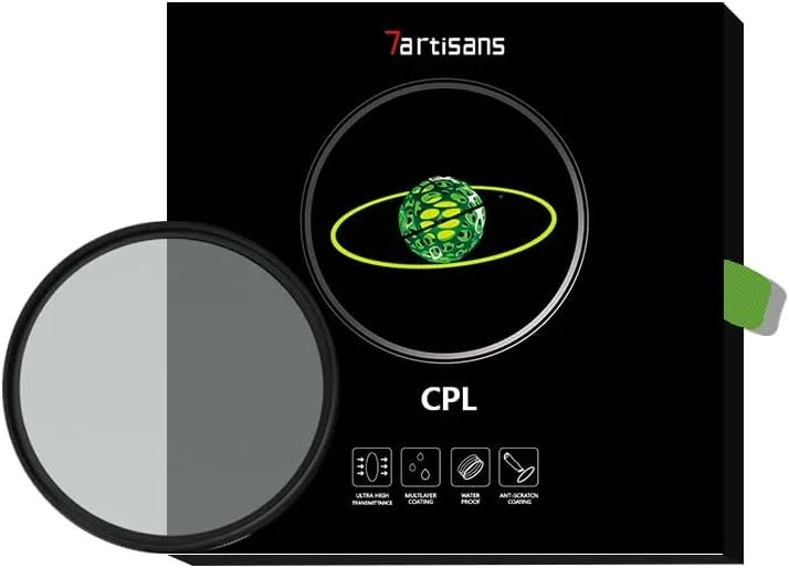 فیلتر لنز دوربین پلاریزه دایره ای 7artisans، پوشش چند لایه فوق العاده باریک CPL برای لنز دوربین (49 میلی متر)