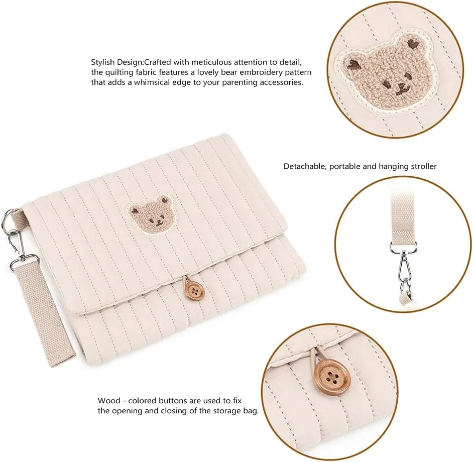 کیف پوشک بچه مومایگو - کیف کوچک ضد آب - 2 عدد در هر ست، تاشو، آویز، قابل استفاده مجدد، قابل شستشو یا پوشک پارچه ای، با هدیه برای جشن سیسمونی (سفید) کیف پوشک بچه مومایگو - کیف کوچک ضد آب - 2 عدد در هر ست، تاشو، آویز، قابل استفاده مجدد، قابل شستشو یا پوشک پارچه ای، با هدیه برای جشن سیسمونی (سفید)