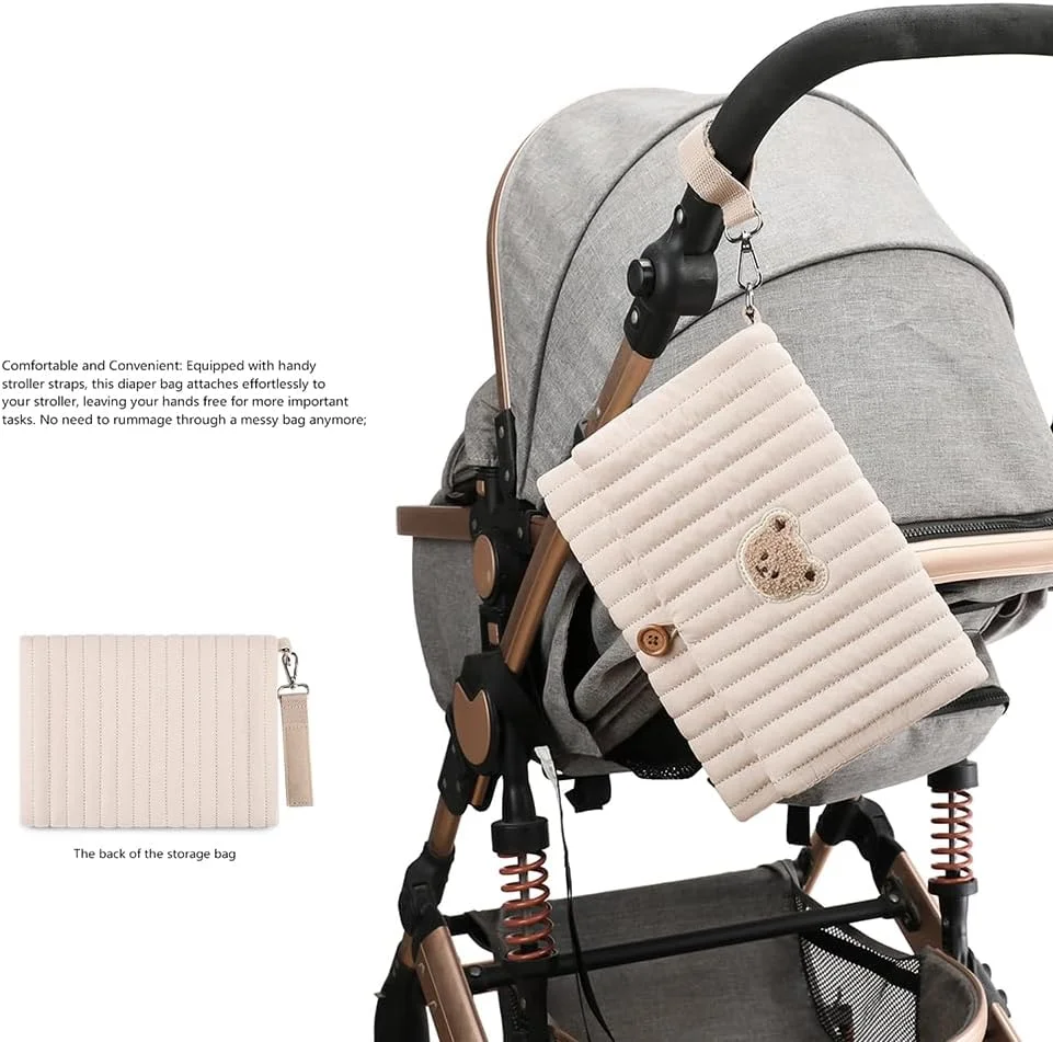 کیف پوشک بچه مومایگو - کیف کوچک ضد آب - 2 عدد در هر ست، تاشو، آویز، قابل استفاده مجدد، قابل شستشو یا پوشک پارچه ای، با هدیه برای جشن سیسمونی (سفید) کیف پوشک بچه مومایگو - کیف کوچک ضد آب - 2 عدد در هر ست، تاشو، آویز، قابل استفاده مجدد، قابل شستشو یا پوشک پارچه ای، با هدیه برای جشن سیسمونی (سفید)