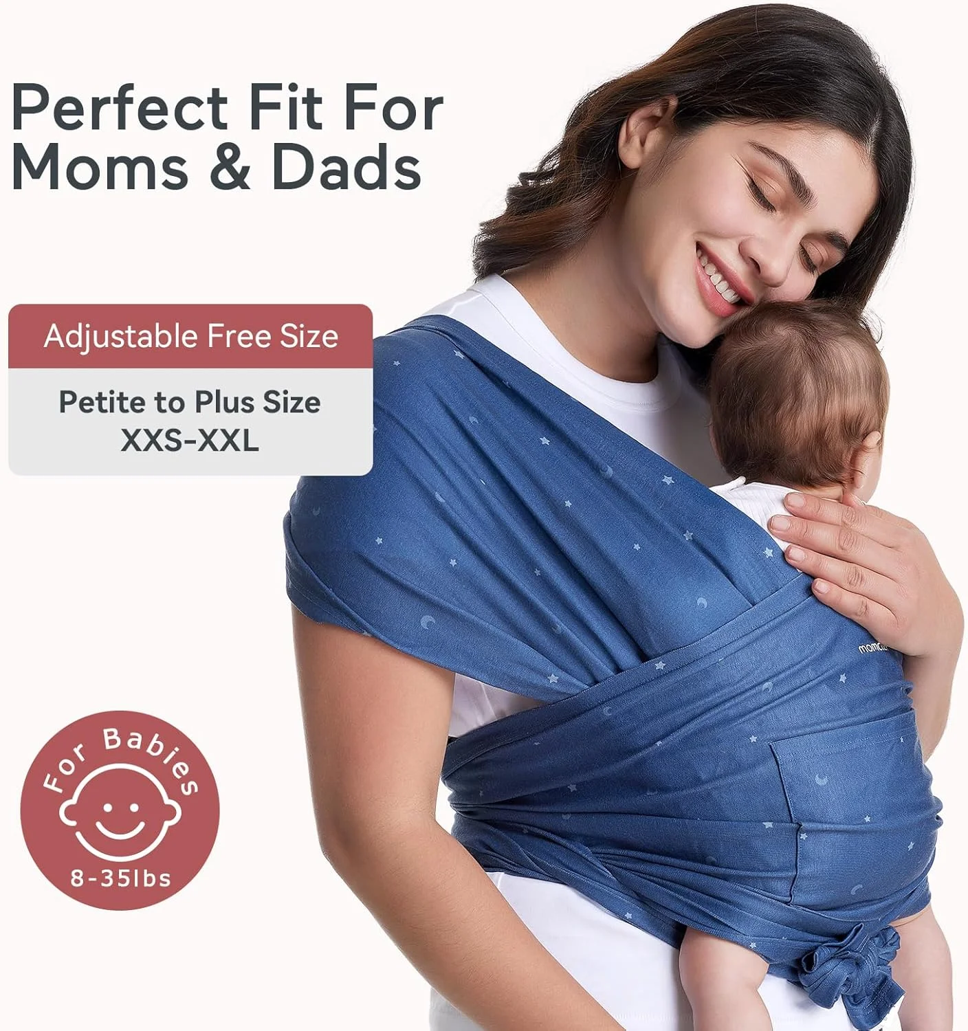 آغوشی پارچه ای نوزاد مام کوزی، مناسب برای نوزادان تا وزن 22 کیلوگرم، قابل تنظیم، سایز آزاد آغوشی پارچه ای نوزاد مام کوزی، مناسب برای نوزادان تا وزن 22 کیلوگرم، قابل تنظیم، سایز آزاد