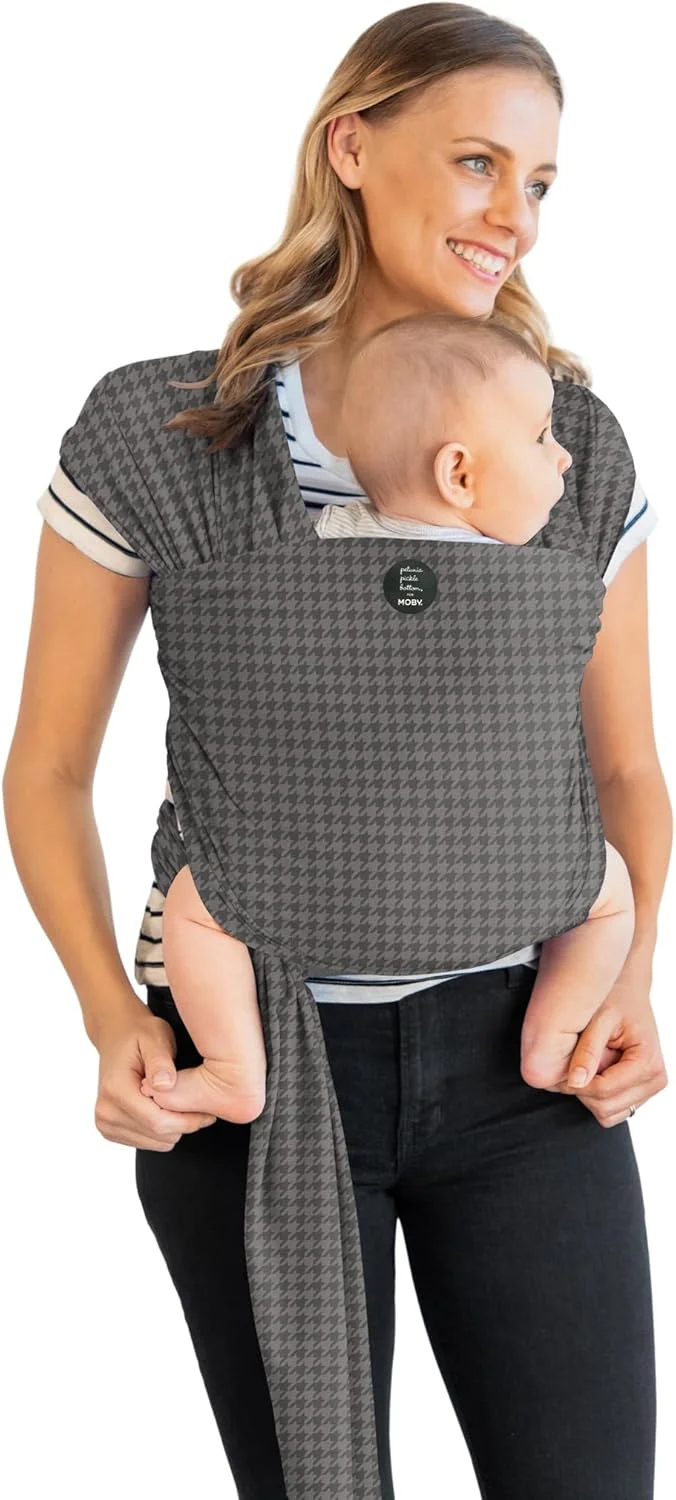 آغوشی پارچه ای موبی کلاسیک پتونیای پیکلز باتم برای نوزادان تا کودکان نوپا (3.6 تا 15 کیلوگرم)، آغوشی نوزاد، طراحی سبک و بدون دست، قابل تنظیم برای انواع سایز بدن (طرح Houndstooth) آغوشی پارچه ای موبی کلاسیک پتونیای پیکلز باتم برای نوزادان تا کودکان نوپا (3.6 تا 15 کیلوگرم)، آغوشی نوزاد، طراحی سبک و بدون دست، قابل تنظیم برای انواع سایز بدن (طرح Houndstooth)