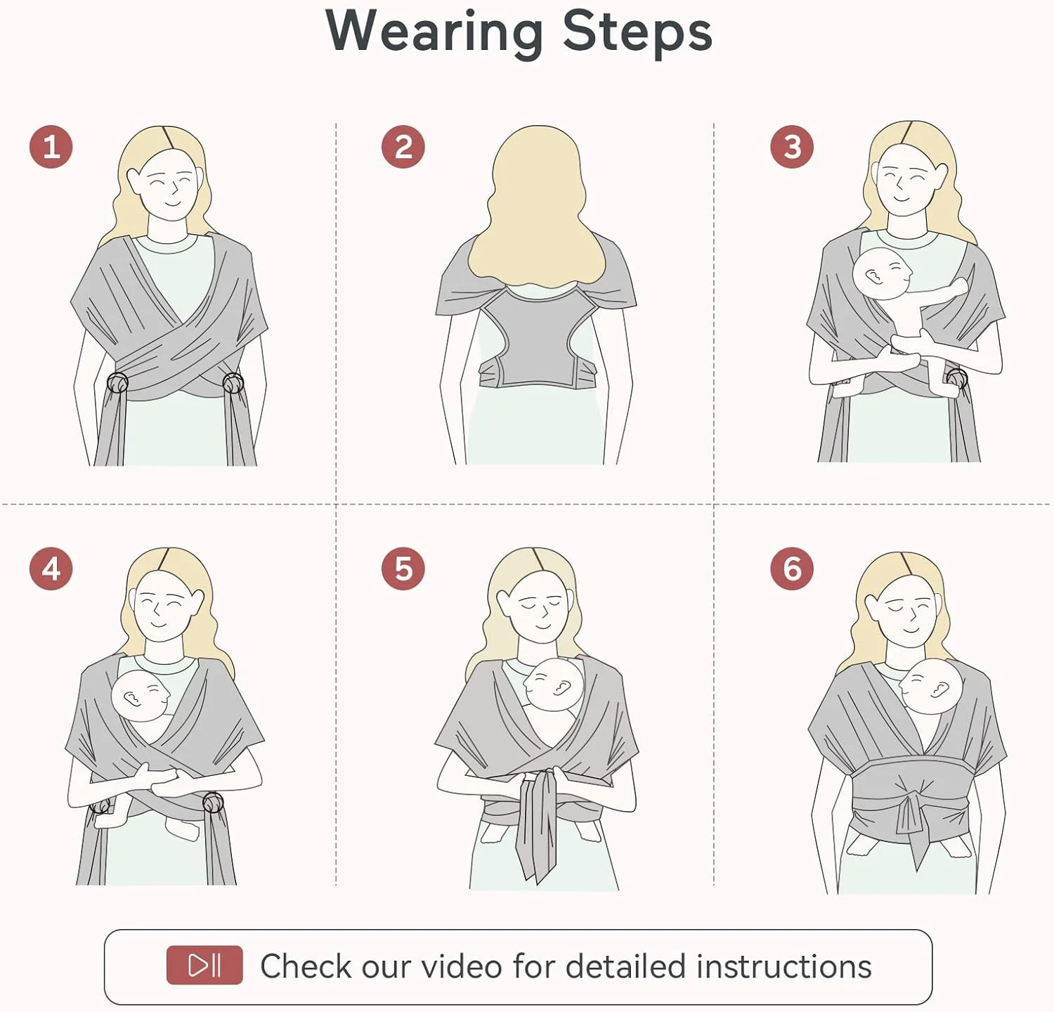 آغوشی پارچه ای نوزاد مام کوزی، مناسب برای نوزادان تا وزن 22 کیلوگرم، قابل تنظیم، سایز آزاد آغوشی پارچه ای نوزاد مام کوزی، مناسب برای نوزادان تا وزن 22 کیلوگرم، قابل تنظیم، سایز آزاد