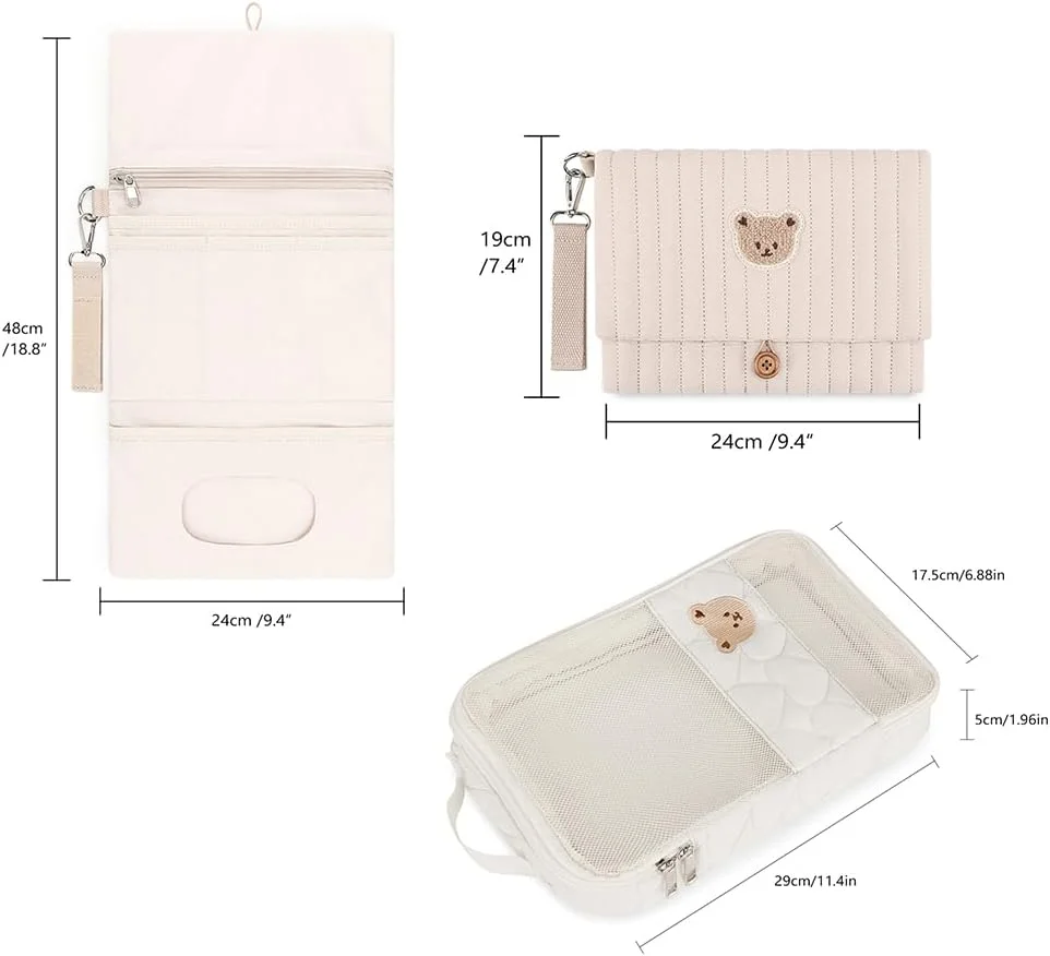 کیف پوشک بچه مومایگو - کیف کوچک ضد آب - 2 عدد در هر ست، تاشو، آویز، قابل استفاده مجدد، قابل شستشو یا پوشک پارچه ای، با هدیه برای جشن سیسمونی (سفید) کیف پوشک بچه مومایگو - کیف کوچک ضد آب - 2 عدد در هر ست، تاشو، آویز، قابل استفاده مجدد، قابل شستشو یا پوشک پارچه ای، با هدیه برای جشن سیسمونی (سفید)