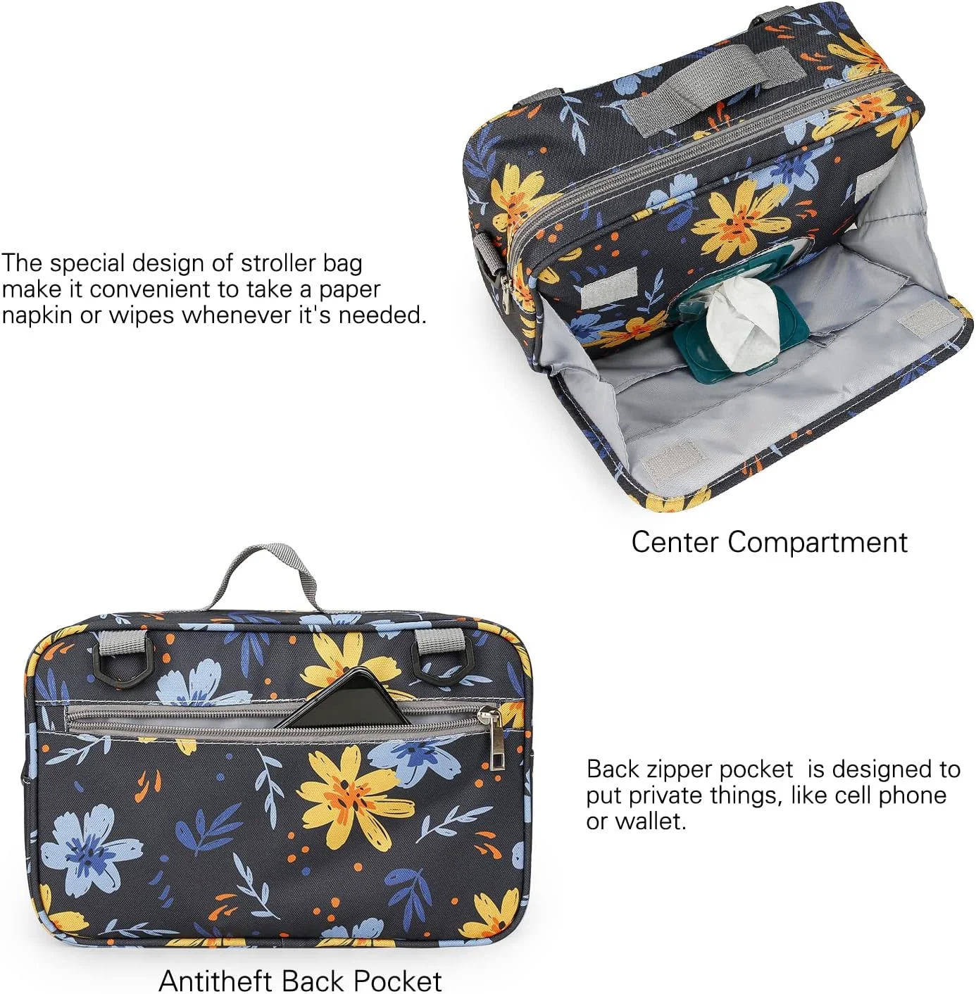 کیف لوازم کودک مومایگو، کیف لوازم جانبی مسافرتی کالسکه - سازمان دهنده وسایل کیف لوازم کودک مومایگو، کیف لوازم جانبی مسافرتی کالسکه - سازمان دهنده وسایل