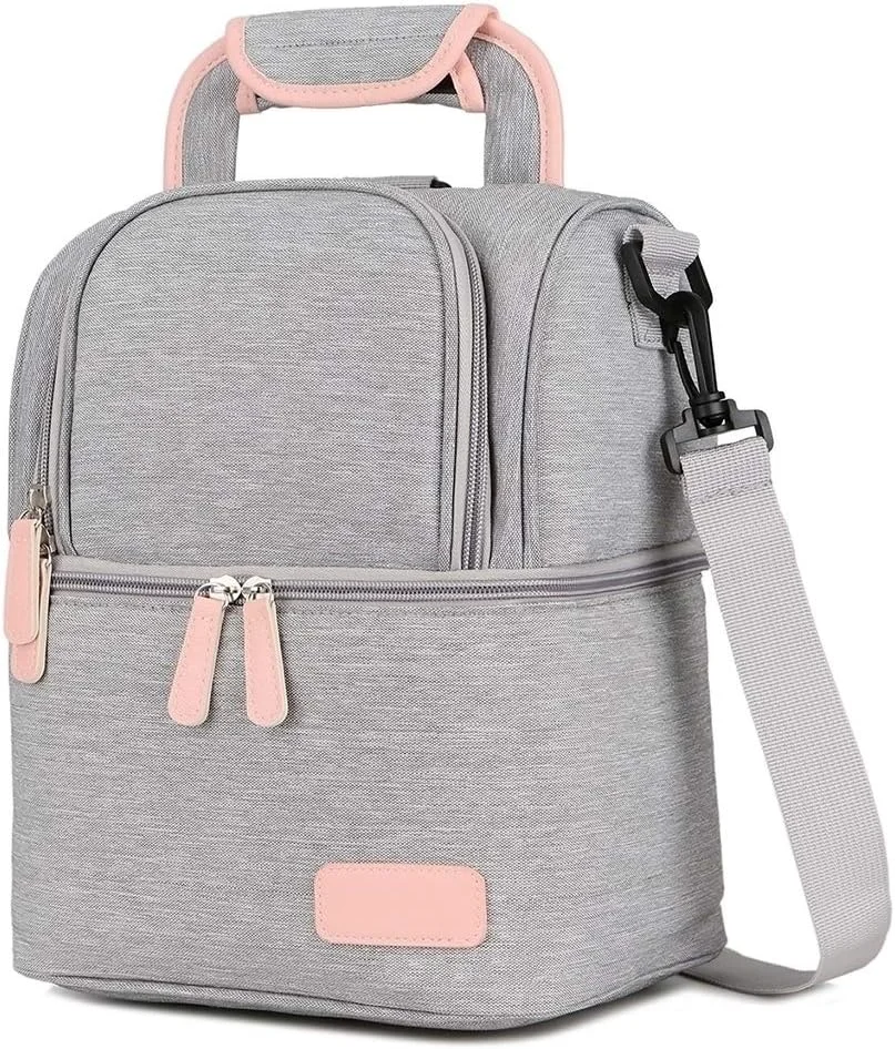 کیف کوله پشتی پمپ سینه Meichoon، خنک کننده شیر مادر و کیف عایق بطری کودک ضد آب - کیف ناهار عایق حرارتی قابل حمل / کیف دستی با ظرفیت بزرگ / فریزر شیر کودک برای مادران شاغل، خاکستری مدل XC01 کیف کوله پشتی پمپ سینه Meichoon، خنک کننده شیر مادر و کیف عایق بطری کودک ضد آب - کیف ناهار عایق حرارتی قابل حمل / کیف دستی با ظرفیت بزرگ / فریزر شیر کودک برای مادران شاغل، خاکستری مدل XC01