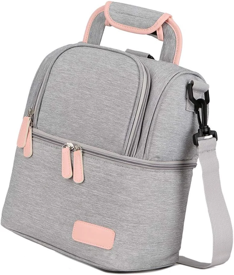 کیف کوله پشتی پمپ سینه Meichoon، خنک کننده شیر مادر و کیف عایق بطری کودک ضد آب - کیف ناهار عایق حرارتی قابل حمل / کیف دستی با ظرفیت بزرگ / فریزر شیر کودک برای مادران شاغل، خاکستری مدل XC01 کیف کوله پشتی پمپ سینه Meichoon، خنک کننده شیر مادر و کیف عایق بطری کودک ضد آب - کیف ناهار عایق حرارتی قابل حمل / کیف دستی با ظرفیت بزرگ / فریزر شیر کودک برای مادران شاغل، خاکستری مدل XC01