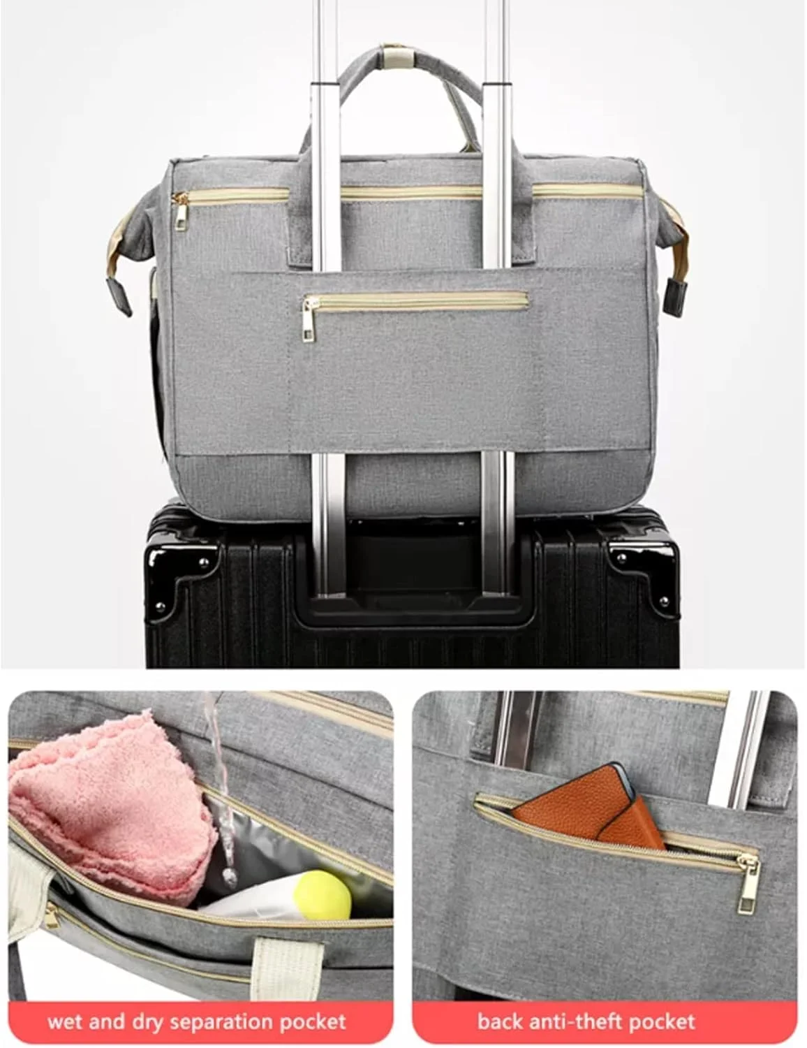 کیف لوازم کودک کوله پشتی 3 در 1 برای نوزادان دختر و پسر، کیف قابل حمل مادر برای لوازم ضروری مادران باردار، سازمان دهنده لوازم ضروری با ظرفیت بزرگ، کیف های مسافرتی ضد آب برای مادر و پدر، خاکستری کیف لوازم کودک کوله پشتی 3 در 1 برای نوزادان دختر و پسر، کیف قابل حمل مادر برای لوازم ضروری مادران باردار، سازمان دهنده لوازم ضروری با ظرفیت بزرگ، کیف های مسافرتی ضد آب برای مادر و پدر، خاکستری
