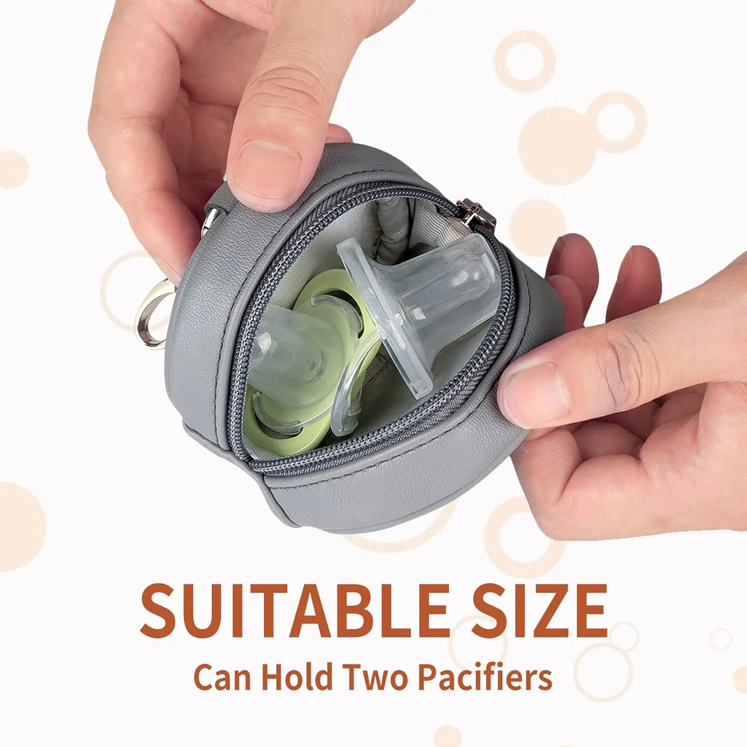 کیف نگهدارنده پستانک ماویک با گیره، جا پستانکی جذاب با قفل برای کیف پوشک یا کیف دستی، نگهدارنده 2 پستانک برای نوزادان دختر و پسر، جا کلیدی نگهدارنده پستانک