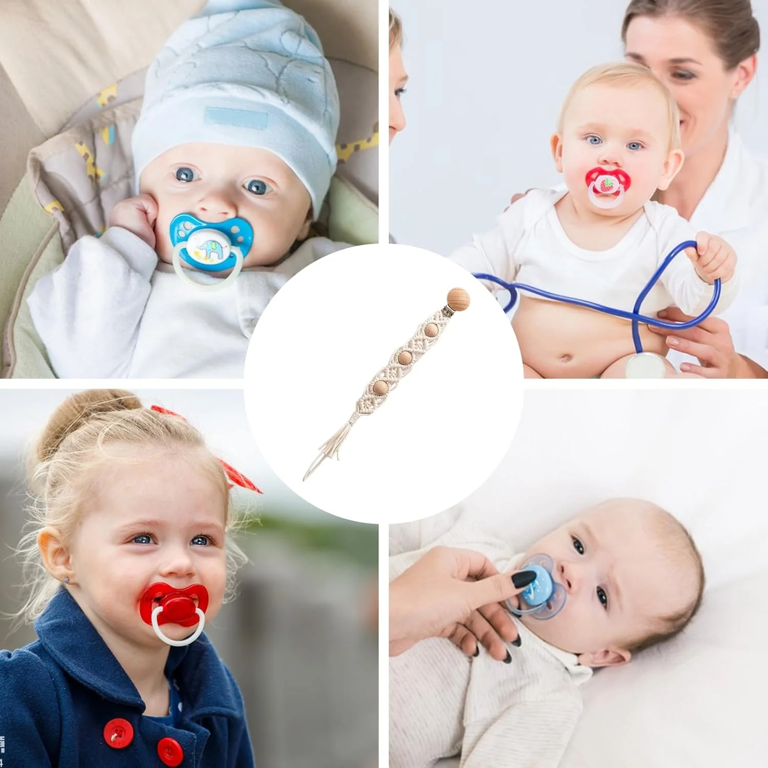 گیره پستانک | گیره پستانک طنابی پنبه ای بوهو، گیره های پستانک دست ساز بوهو برای راحتی شیک، چوبی ایمن و برای کودک نوپا گیره پستانک | گیره پستانک طنابی پنبه ای بوهو، گیره های پستانک دست ساز بوهو برای راحتی شیک، چوبی ایمن و برای کودک نوپا