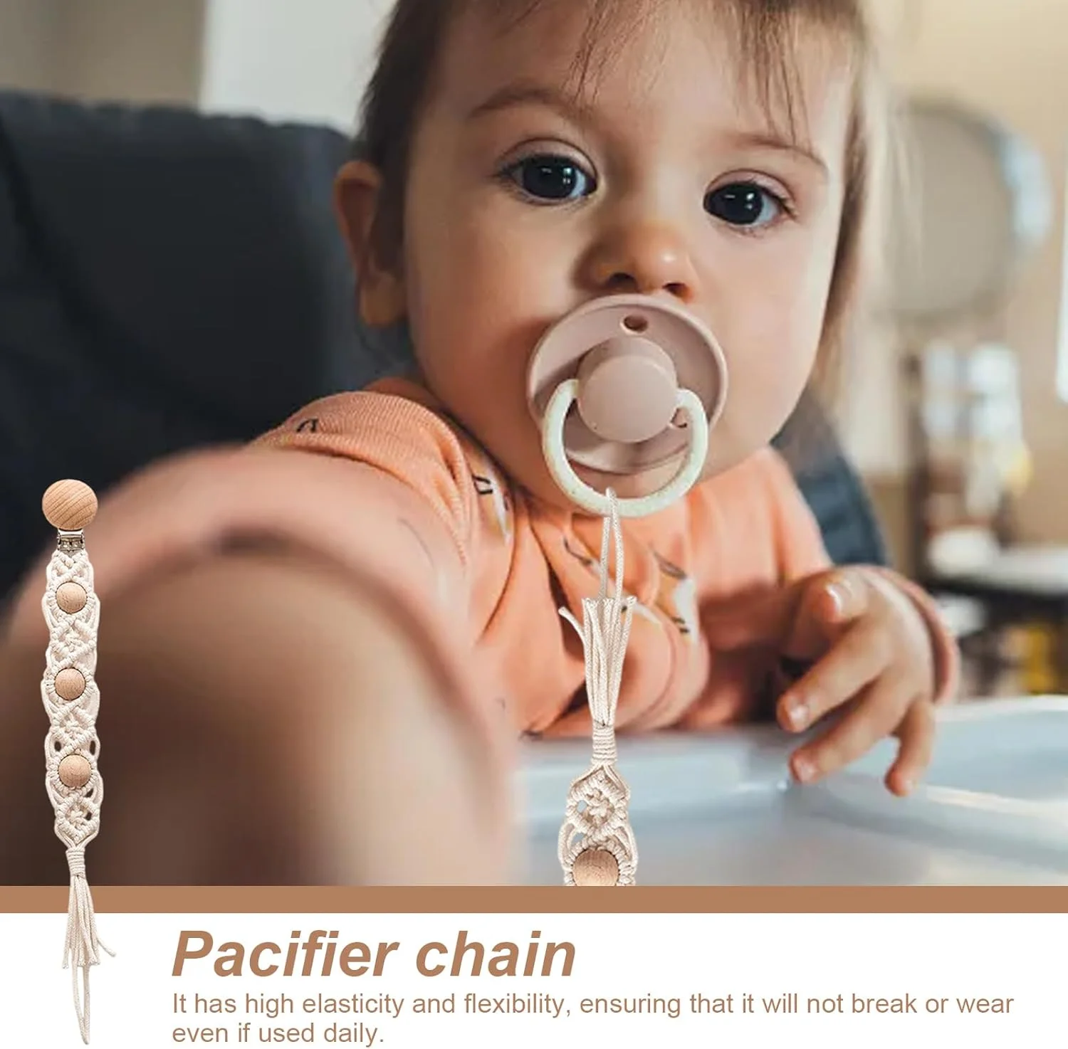 گیره پستانک | گیره پستانک طنابی پنبه ای بوهو، گیره های پستانک دست ساز بوهو برای راحتی شیک، چوبی ایمن و برای کودک نوپا گیره پستانک | گیره پستانک طنابی پنبه ای بوهو، گیره های پستانک دست ساز بوهو برای راحتی شیک، چوبی ایمن و برای کودک نوپا