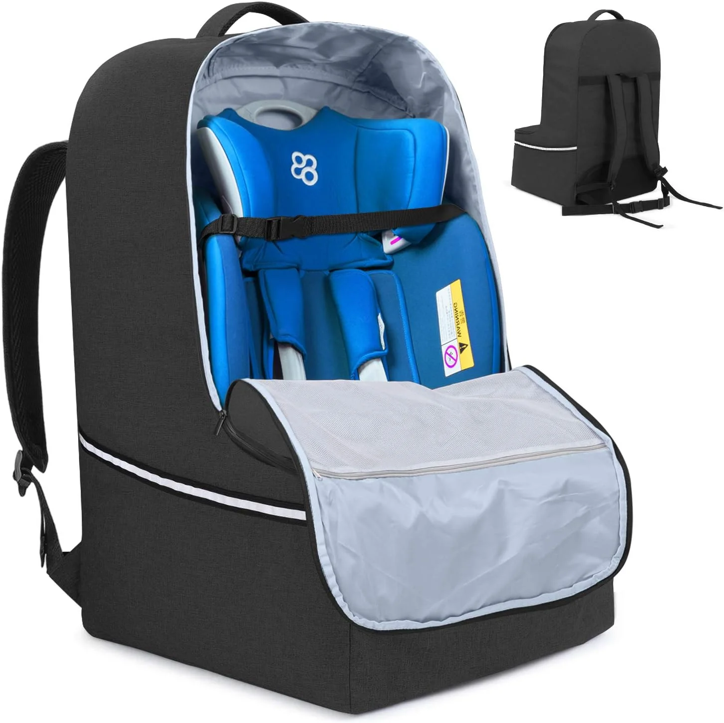 کیف کوله پشتی صندلی ماشین کودک Teamoy، کیف بادوام مناسب بازرسی فرودگاه با دسته بالایی و نوارهای بازتابنده برای صندلی ماشین نوزاد، روکش کیف حمل صندلی ماشین کودک مشکی مدل TY12603 کیف کوله پشتی صندلی ماشین کودک Teamoy، کیف بادوام مناسب بازرسی فرودگاه با دسته بالایی و نوارهای بازتابنده برای صندلی ماشین نوزاد، روکش کیف حمل صندلی ماشین کودک مشکی مدل TY12603