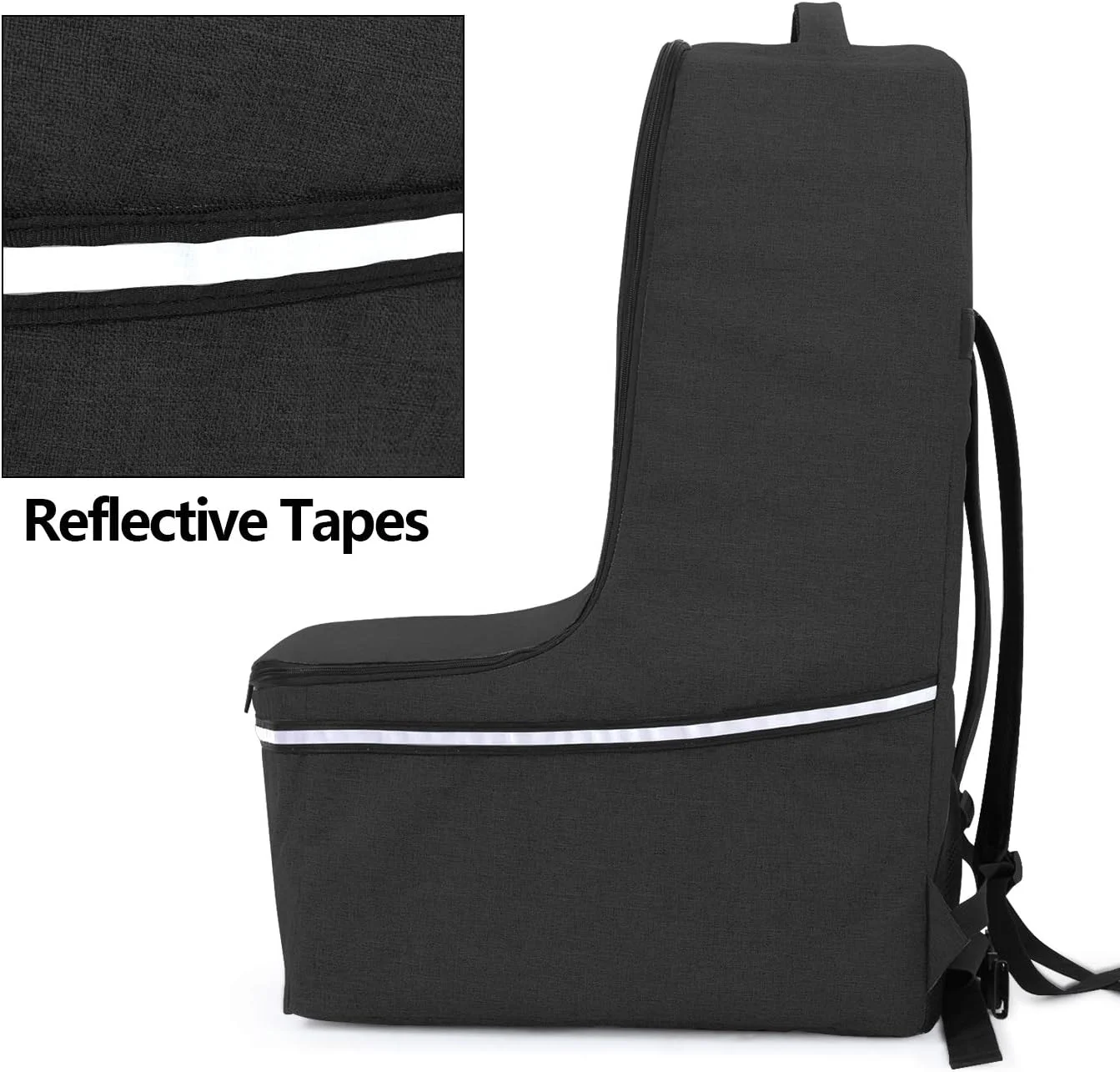 کیف کوله پشتی صندلی ماشین کودک Teamoy، کیف بادوام مناسب بازرسی فرودگاه با دسته بالایی و نوارهای بازتابنده برای صندلی ماشین نوزاد، روکش کیف حمل صندلی ماشین کودک مشکی مدل TY12603 کیف کوله پشتی صندلی ماشین کودک Teamoy، کیف بادوام مناسب بازرسی فرودگاه با دسته بالایی و نوارهای بازتابنده برای صندلی ماشین نوزاد، روکش کیف حمل صندلی ماشین کودک مشکی مدل TY12603