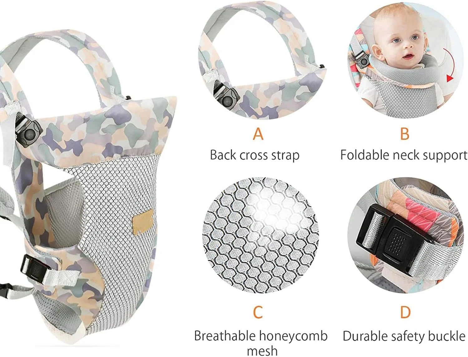 آغوشی نوزاد TERRIFI، آغوشی سبک و قابل تنفس، آغوشی 4 در 1، کوله پشتی حمل کودک قابل تبدیل جلو و پشت، چند منظوره برای نوزاد تا کودک نوپا 0 تا 36 ماه آغوشی نوزاد TERRIFI، آغوشی سبک و قابل تنفس، آغوشی 4 در 1، کوله پشتی حمل کودک قابل تبدیل جلو و پشت، چند منظوره برای نوزاد تا کودک نوپا 0 تا 36 ماه