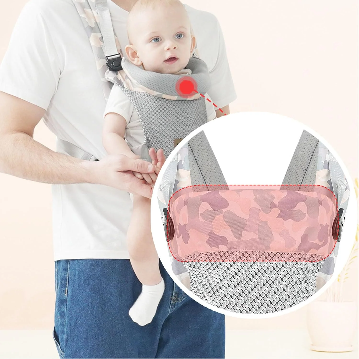 آغوشی نوزاد TERRIFI، آغوشی سبک و قابل تنفس، آغوشی 4 در 1، کوله پشتی حمل کودک قابل تبدیل جلو و پشت، چند منظوره برای نوزاد تا کودک نوپا 0 تا 36 ماه آغوشی نوزاد TERRIFI، آغوشی سبک و قابل تنفس، آغوشی 4 در 1، کوله پشتی حمل کودک قابل تبدیل جلو و پشت، چند منظوره برای نوزاد تا کودک نوپا 0 تا 36 ماه