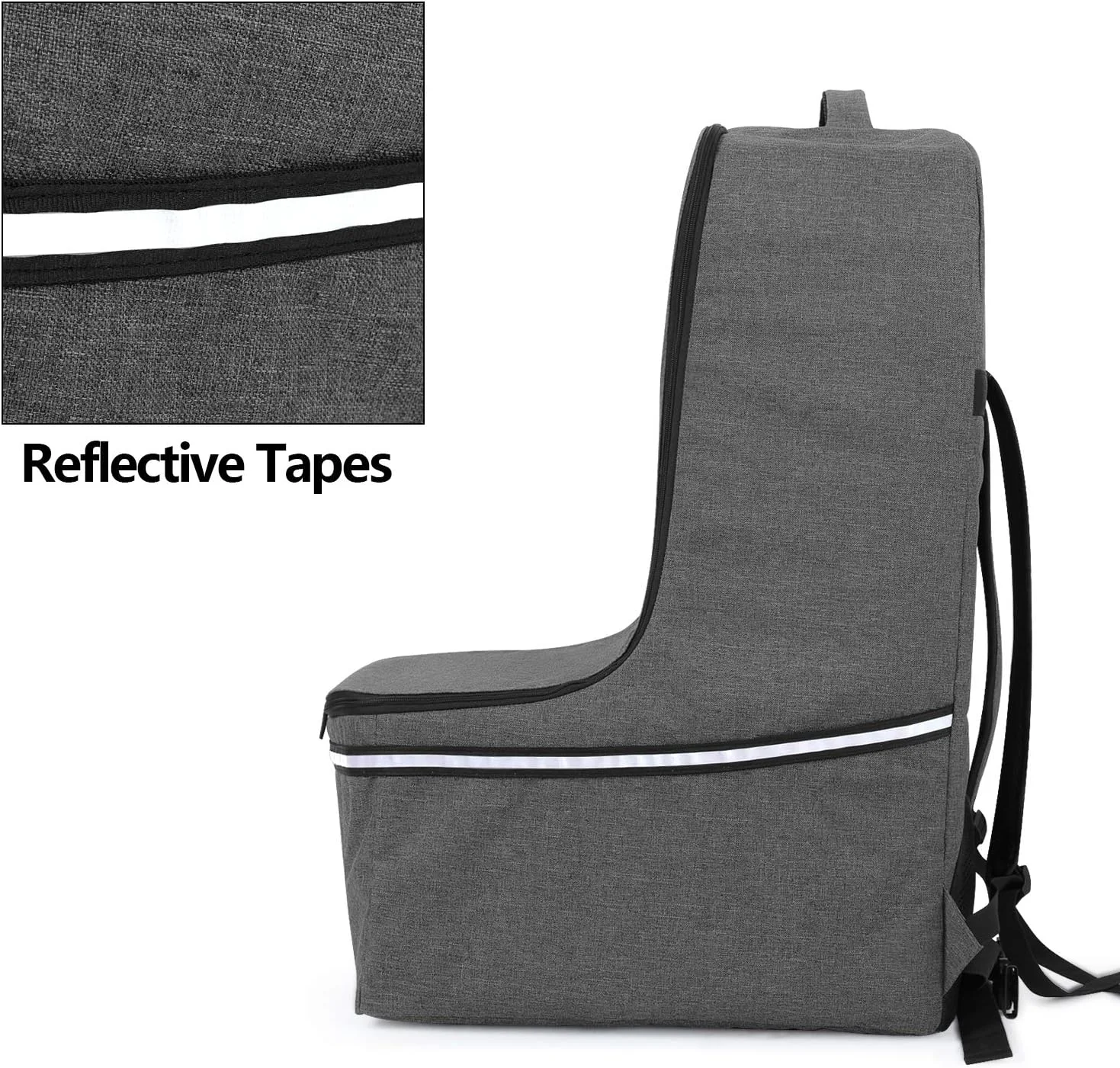 کیف حمل صندلی ماشین کودک Teamoy، کیف بازرسی گیت صندلی ماشین با دسته بالایی و نوارهای بازتابنده، روکش حمل صندلی ماشین کودک برای هواپیما، خاکستری کیف حمل صندلی ماشین کودک Teamoy، کیف بازرسی گیت صندلی ماشین با دسته بالایی و نوارهای بازتابنده، روکش حمل صندلی ماشین کودک برای هواپیما، خاکستری