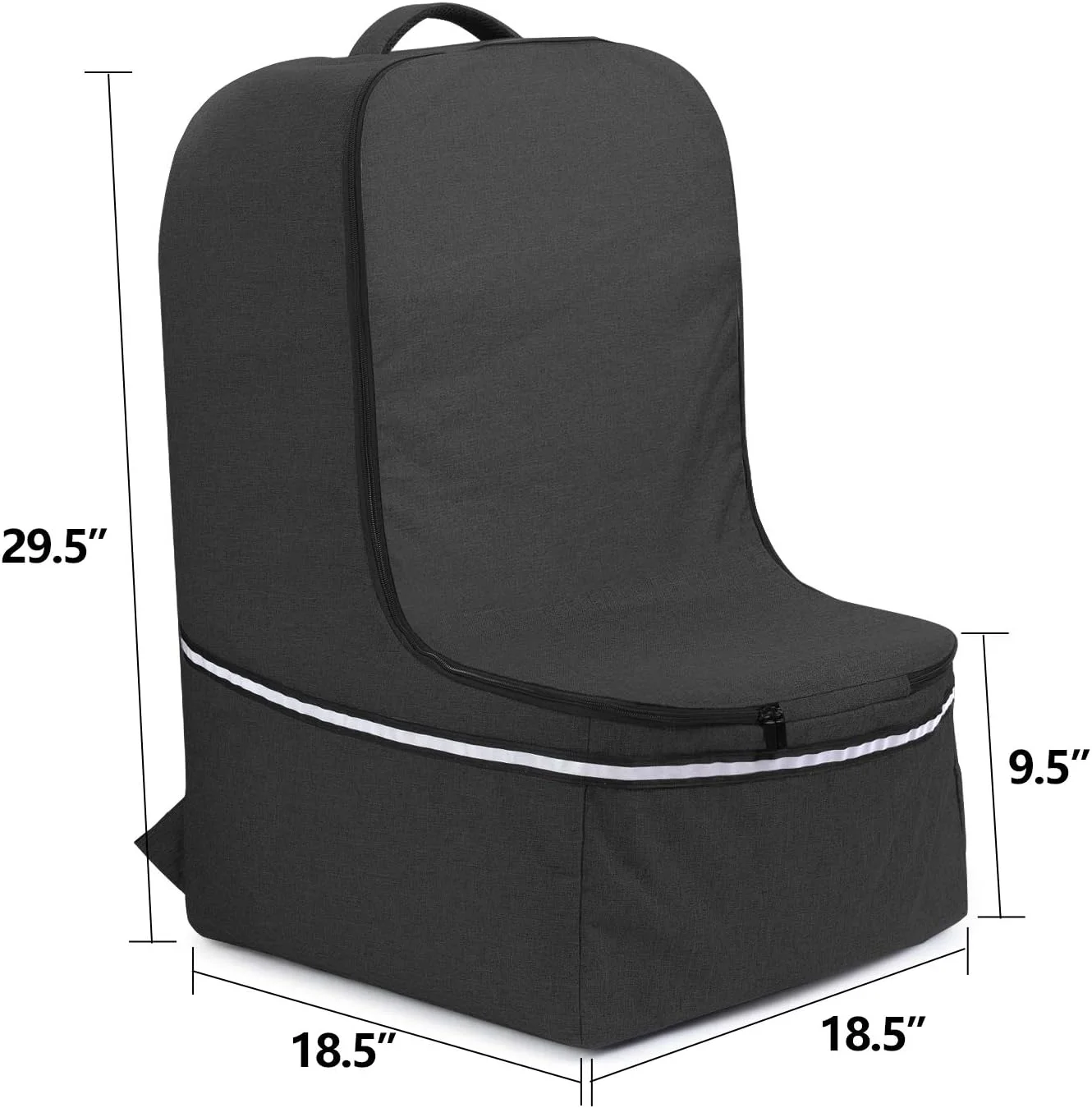 کیف کوله پشتی صندلی ماشین کودک Teamoy، کیف بادوام مناسب بازرسی فرودگاه با دسته بالایی و نوارهای بازتابنده برای صندلی ماشین نوزاد، روکش کیف حمل صندلی ماشین کودک مشکی مدل TY12603 کیف کوله پشتی صندلی ماشین کودک Teamoy، کیف بادوام مناسب بازرسی فرودگاه با دسته بالایی و نوارهای بازتابنده برای صندلی ماشین نوزاد، روکش کیف حمل صندلی ماشین کودک مشکی مدل TY12603